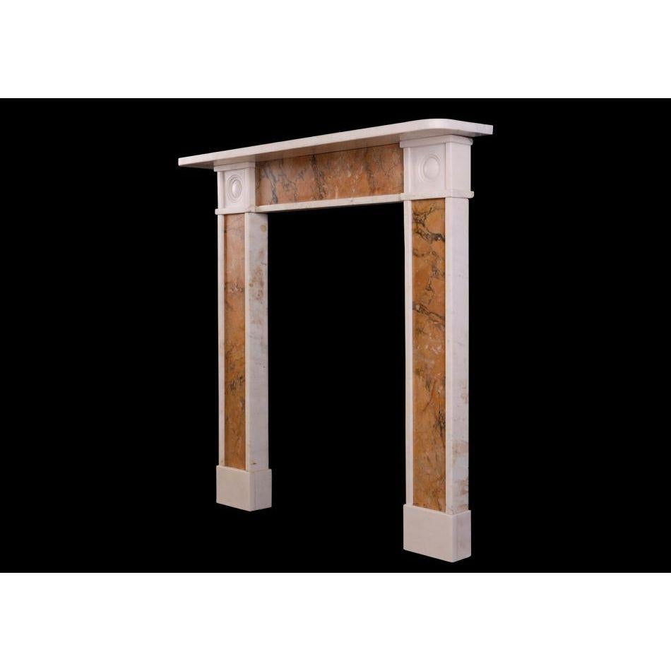 Regency A Statuary and Siena Marble Fireplace For Sale