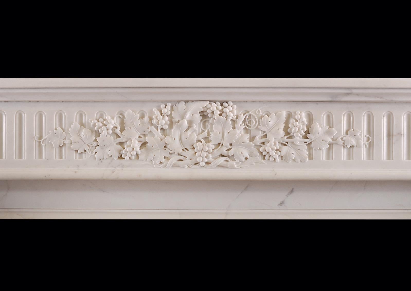 Statuary Marble Fireplace in the Louis XVI Style In Good Condition For Sale In London, GB