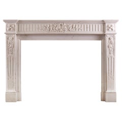 Statuary Marble Fireplace in the Louis XVI Style