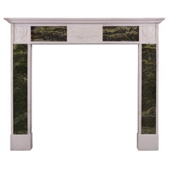 Statuary Marble Fireplace with Connemara Inlay