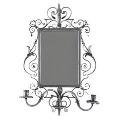 A Steel Arts and Crafts Girandole
