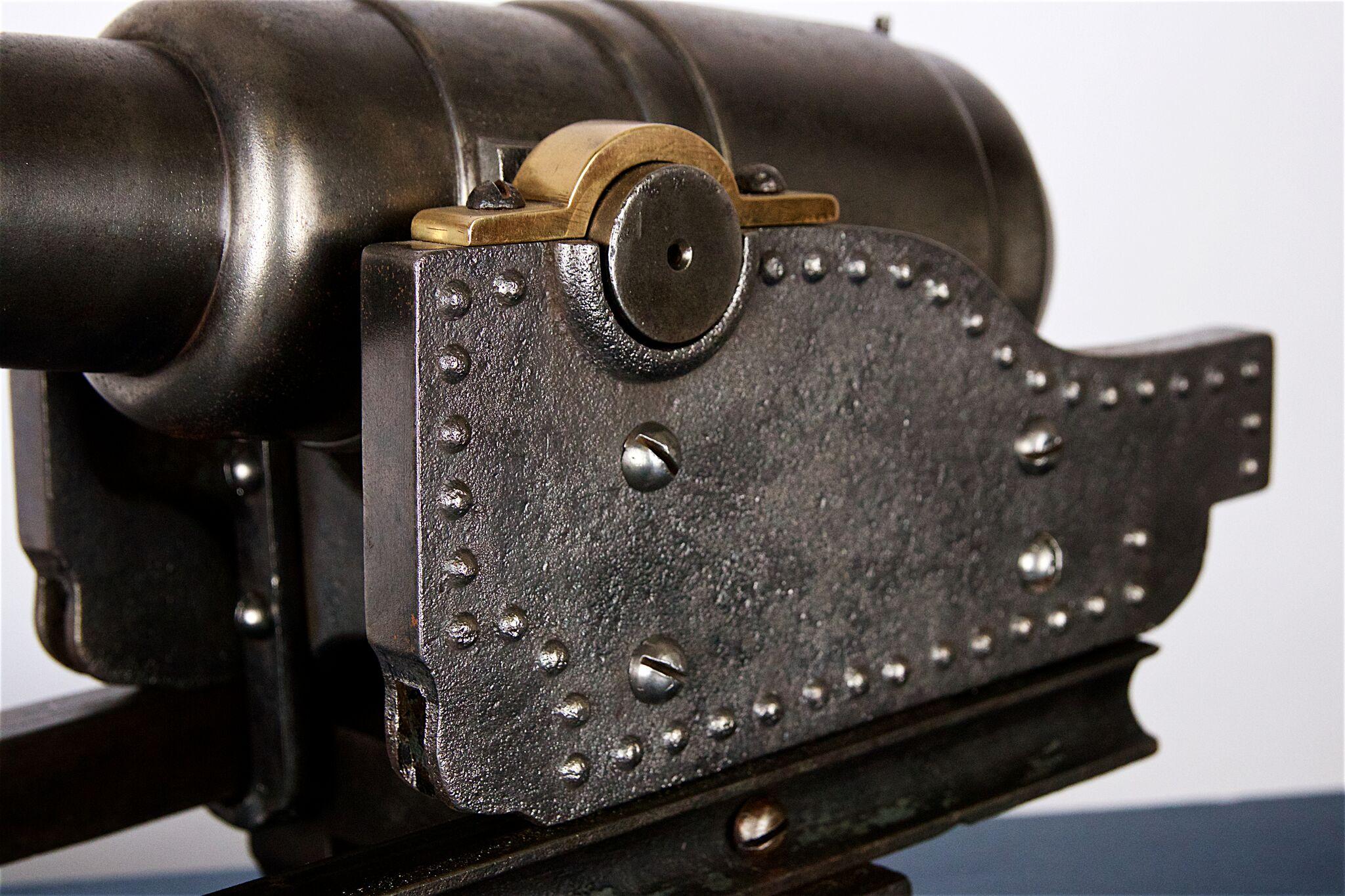 Steel Model of a 64 Pound Canon on Elevating Carriage, circa 1860 1