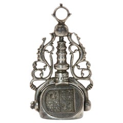 Antique Steel Triple Fob Seal English 18th Century