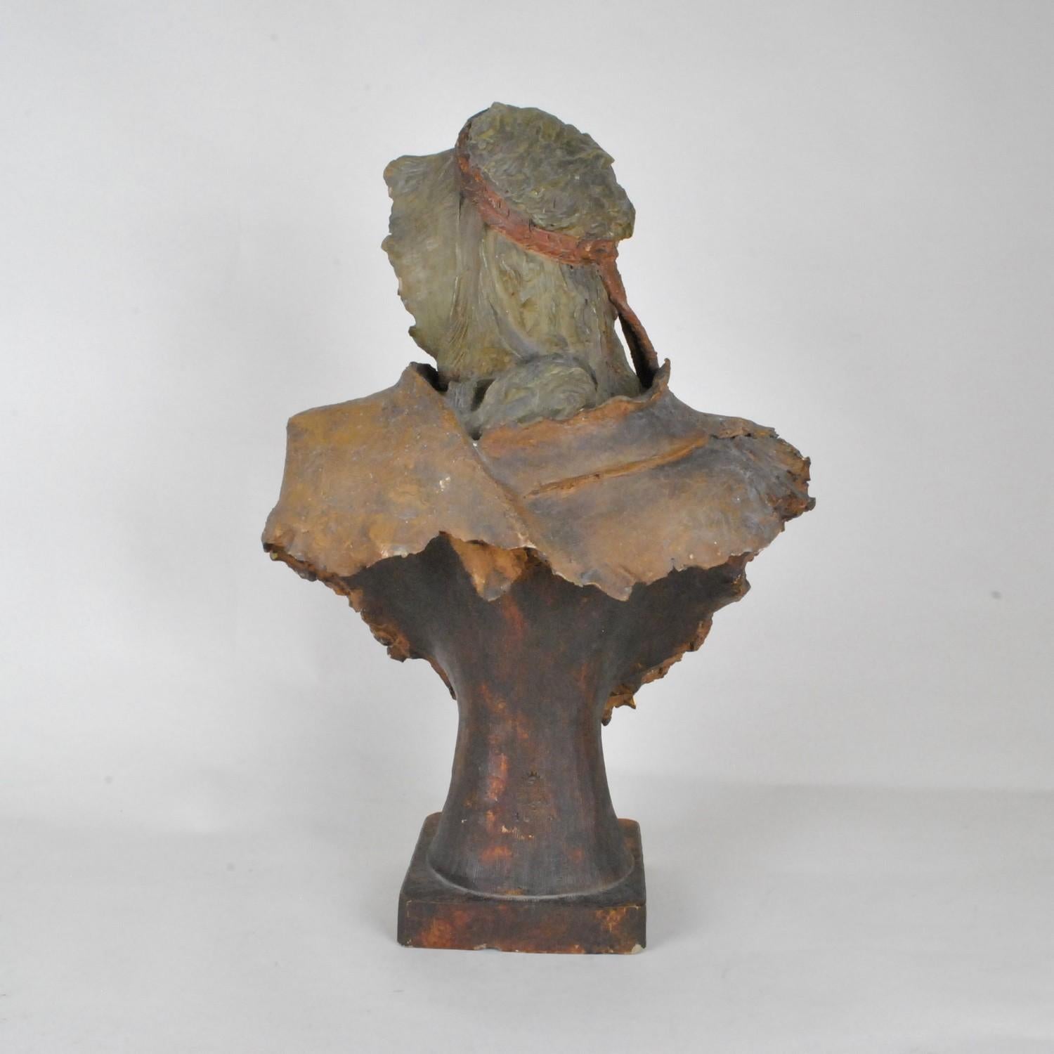 A Stellmacher, Terracotta Bust, Arab, 19th Century In Good Condition For Sale In MARSEILLE, FR