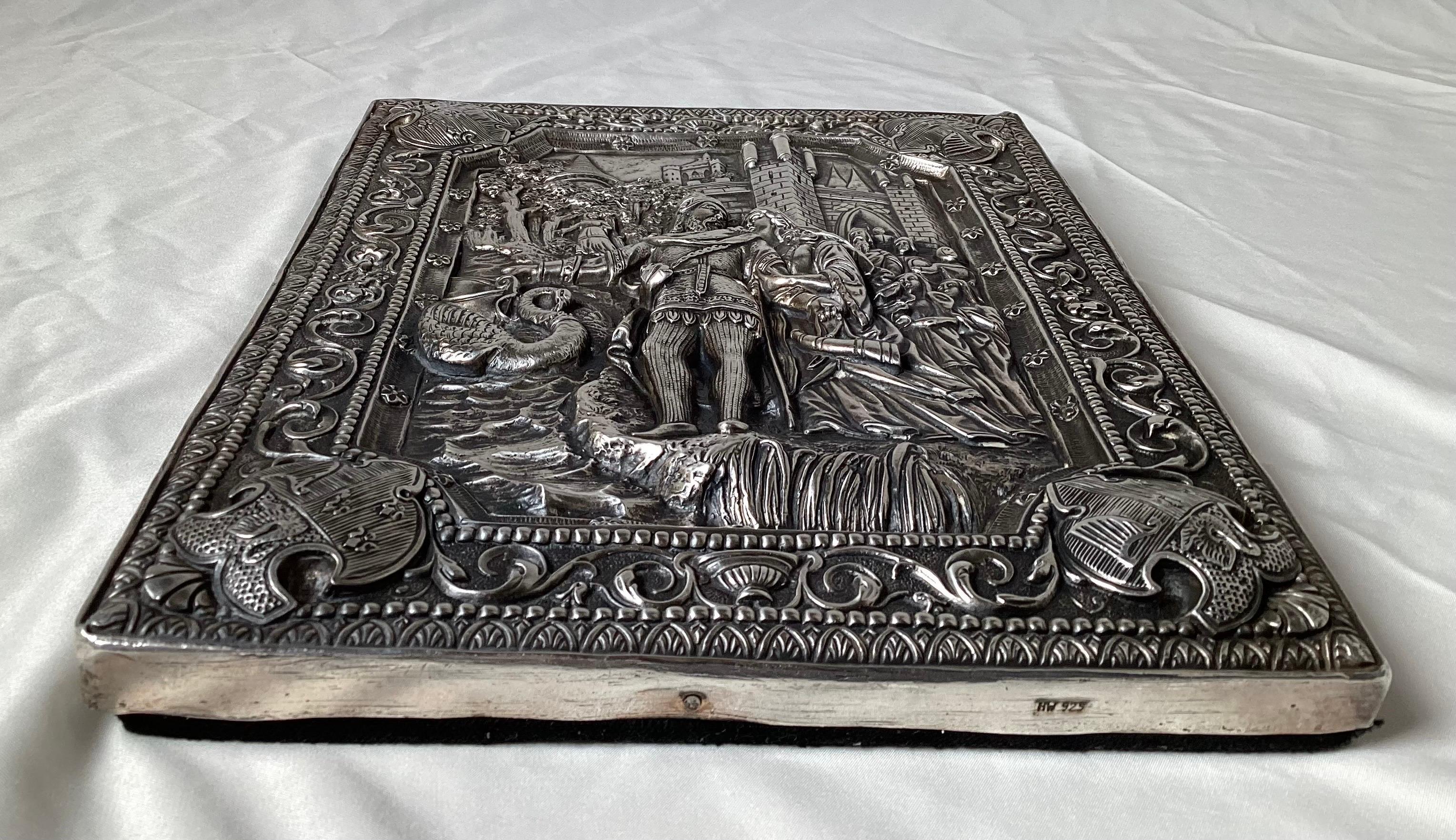 Sterling Silver Armorial Plaque by Henryk Winograd 5