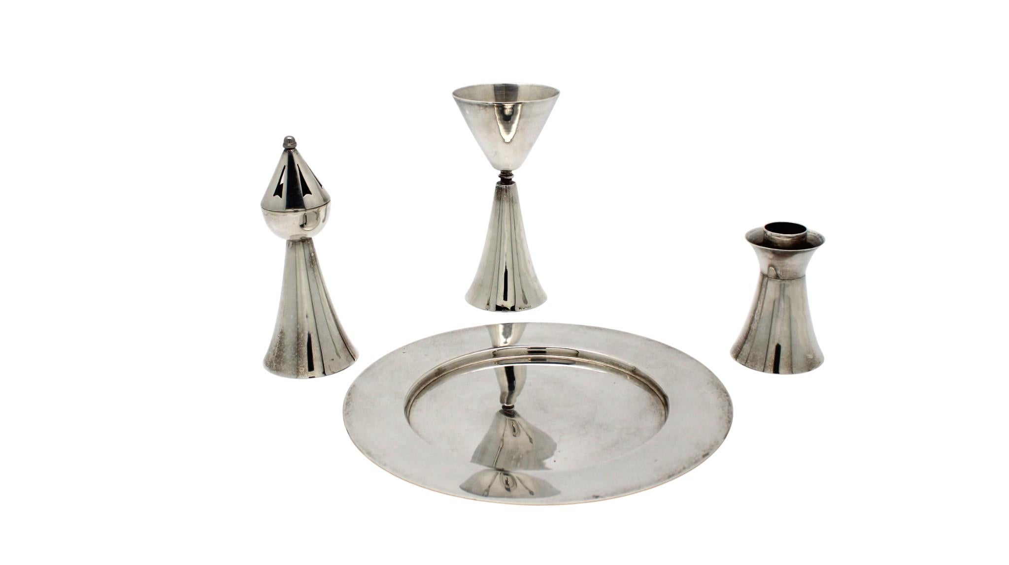 A Sterling Silver Havdalah Set by Ludwig Wolpert (amerikanisch) im Angebot