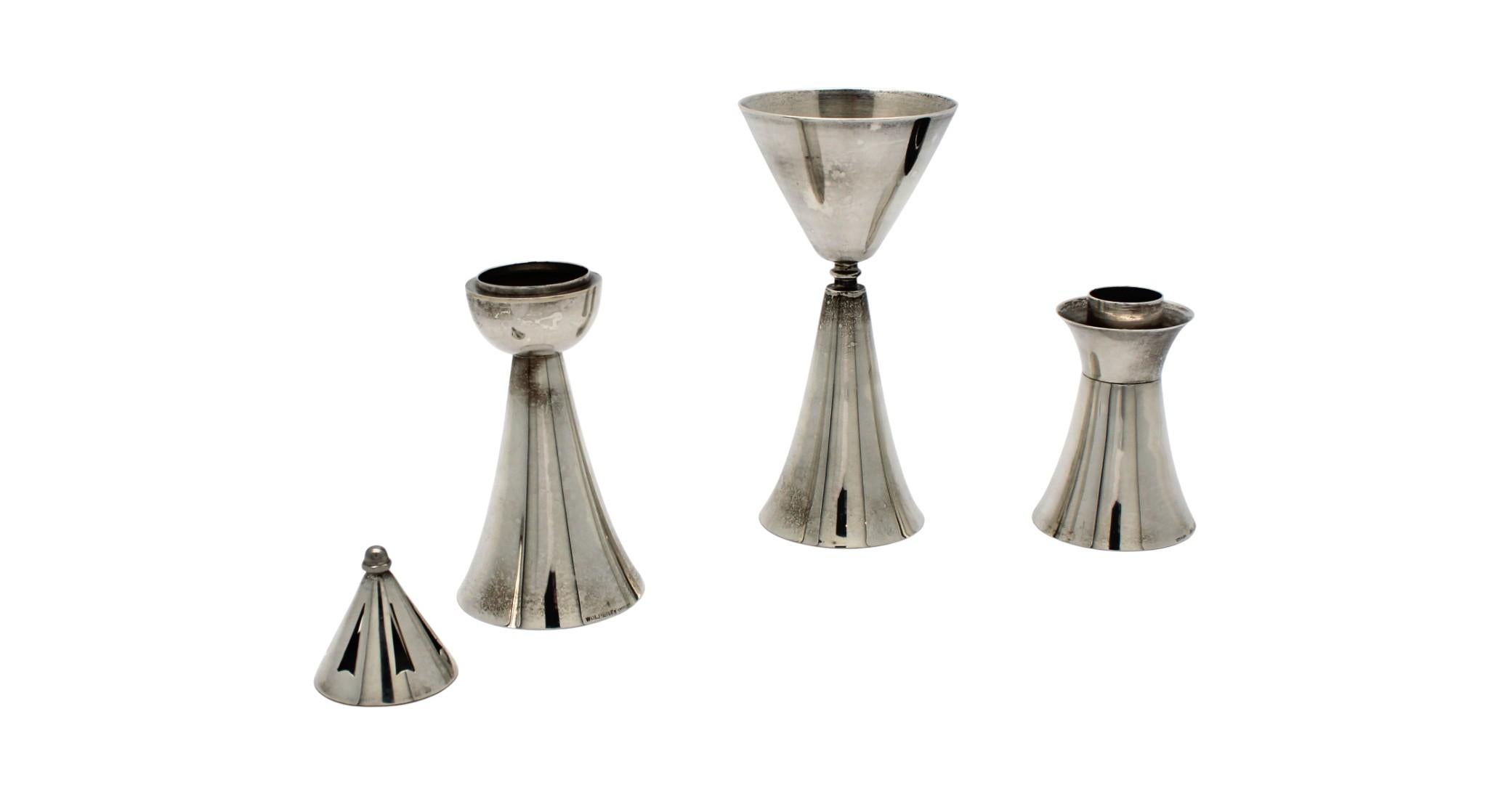 A Sterling Silver Havdalah Set by Ludwig Wolpert im Zustand „Gut“ im Angebot in New York, NY