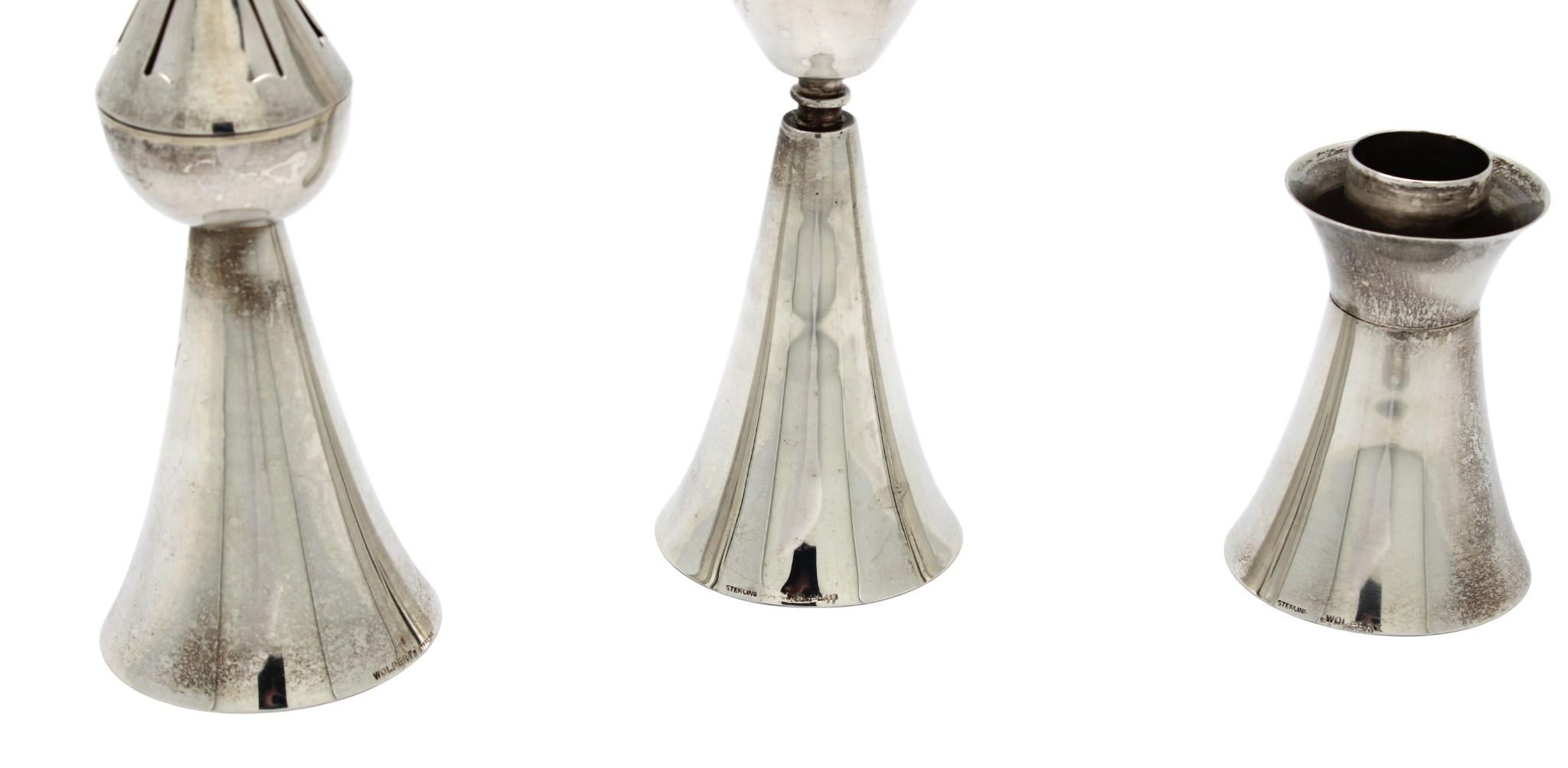 A Sterling Silver Havdalah Set by Ludwig Wolpert (Sterlingsilber) im Angebot