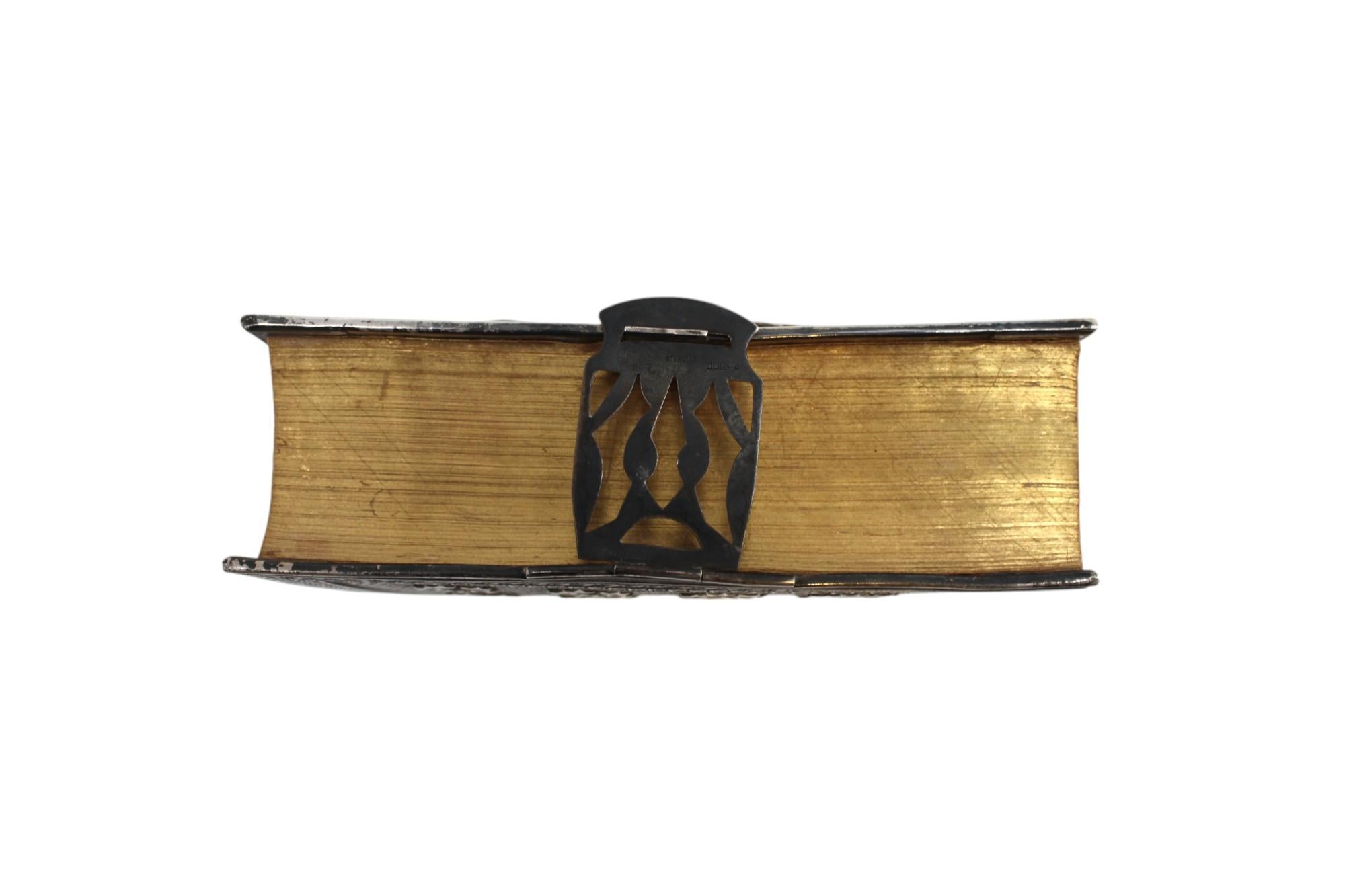 Rilegatura della Bibbia ebraica in argento Sterling di Dugma Israel C. 1950 in vendita 3