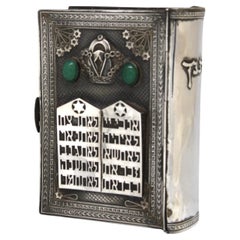 A Sterling Silver Hebrew Bible Binding by Dugma Israel C. 1950