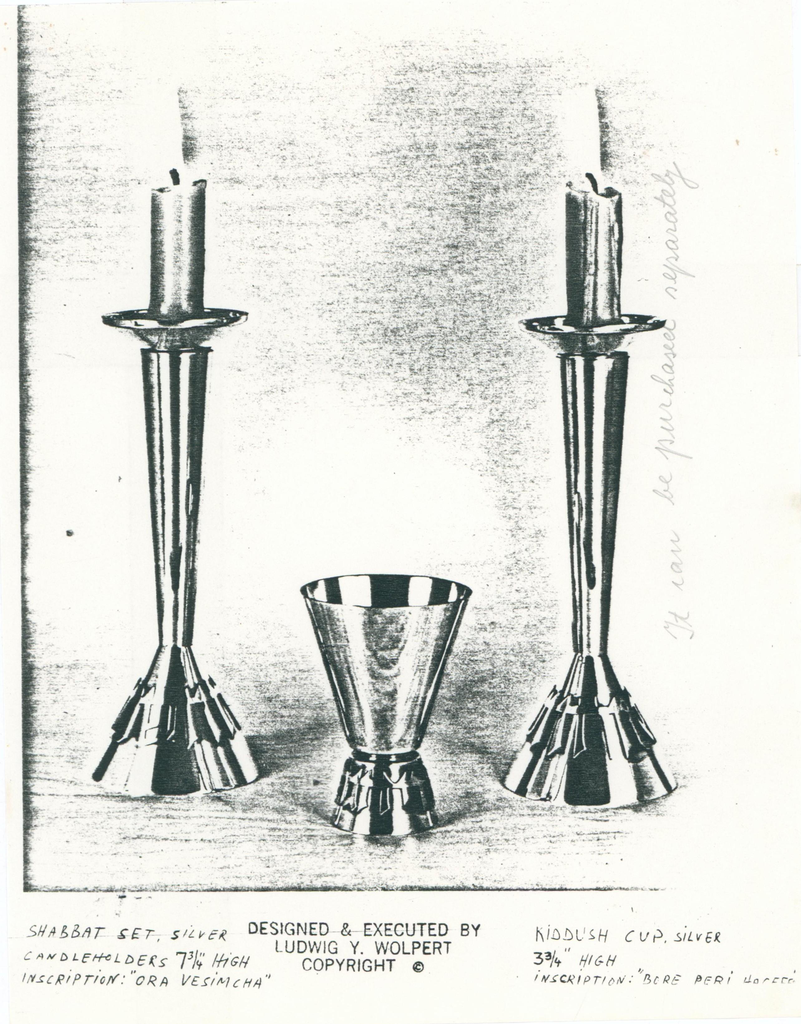 Una coppa Kiddush in argento sterling di Ludwig Wolpert in vendita 5