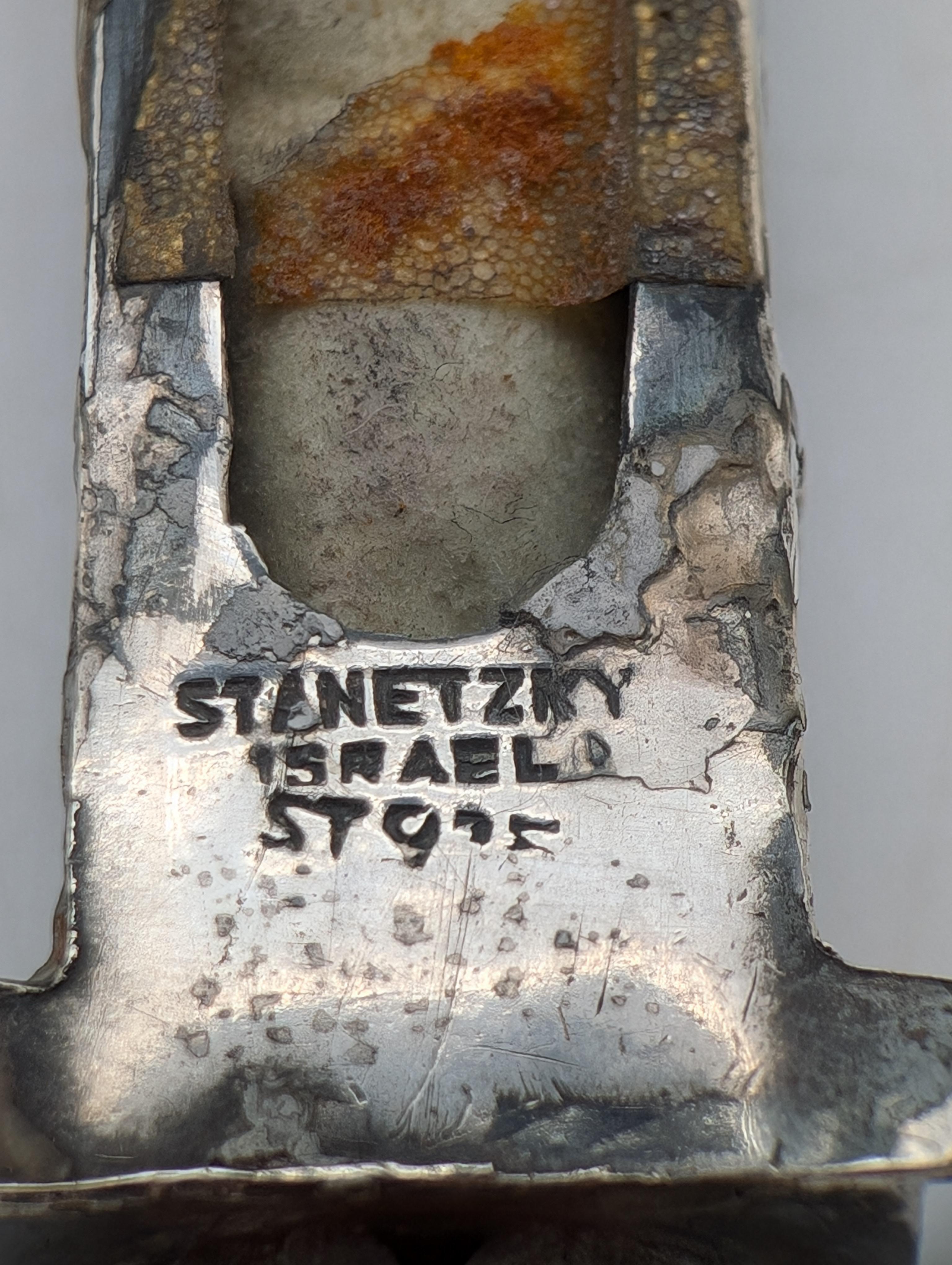 Una custodia per Mezuzah in argento sterling di Stanetzky, Israel, circa 1950 in vendita 2