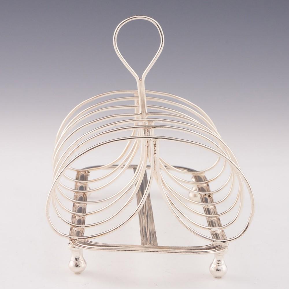 English Sterling Silver Six Division Toast Rack Sheffield, 1910