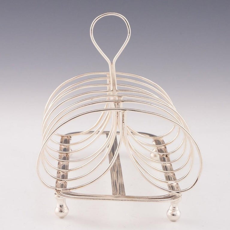 A Sterling Silver Six Division Toast Rack Sheffield 1910 For Sale at ...