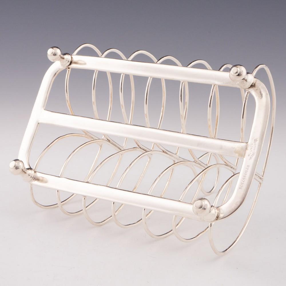 20th Century Sterling Silver Six Division Toast Rack Sheffield, 1910