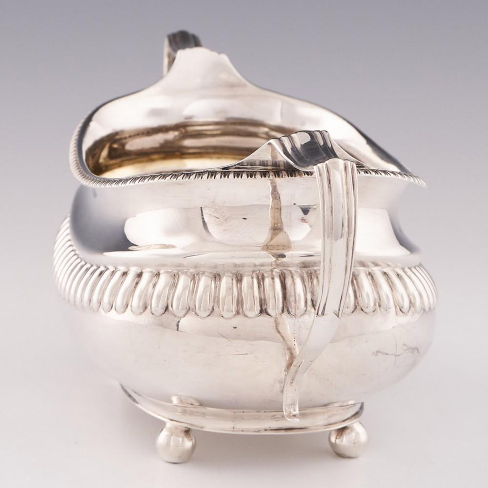 George III A Sterling Silver Sucrier and Cream Jug London, 1813 For Sale