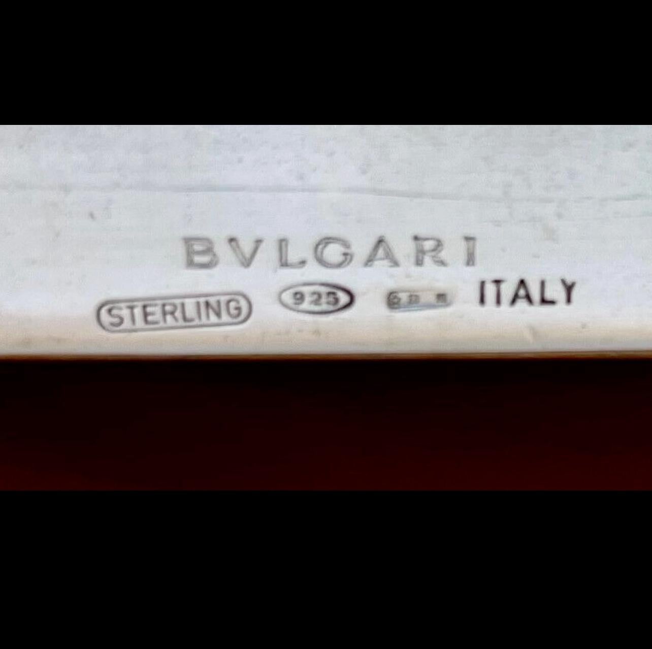 Specchio da tavolo in argento sterling di Bvlgari, XX secolo in vendita 3