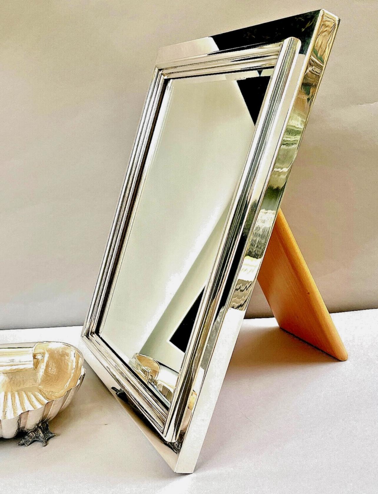 Specchio da tavolo in argento sterling di Bvlgari, XX secolo in vendita 10