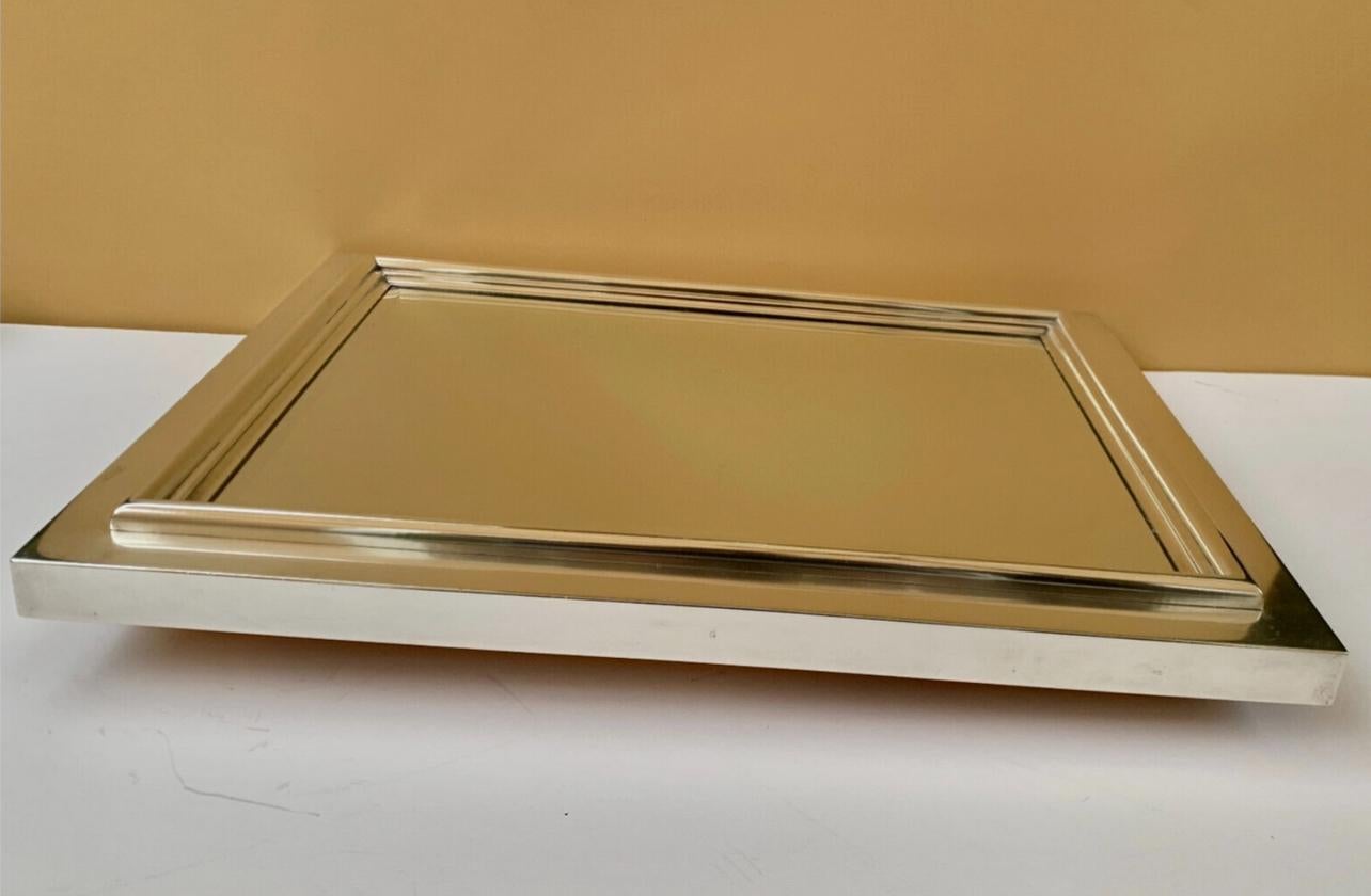 Italiano Specchio da tavolo in argento sterling di Bvlgari, XX secolo in vendita