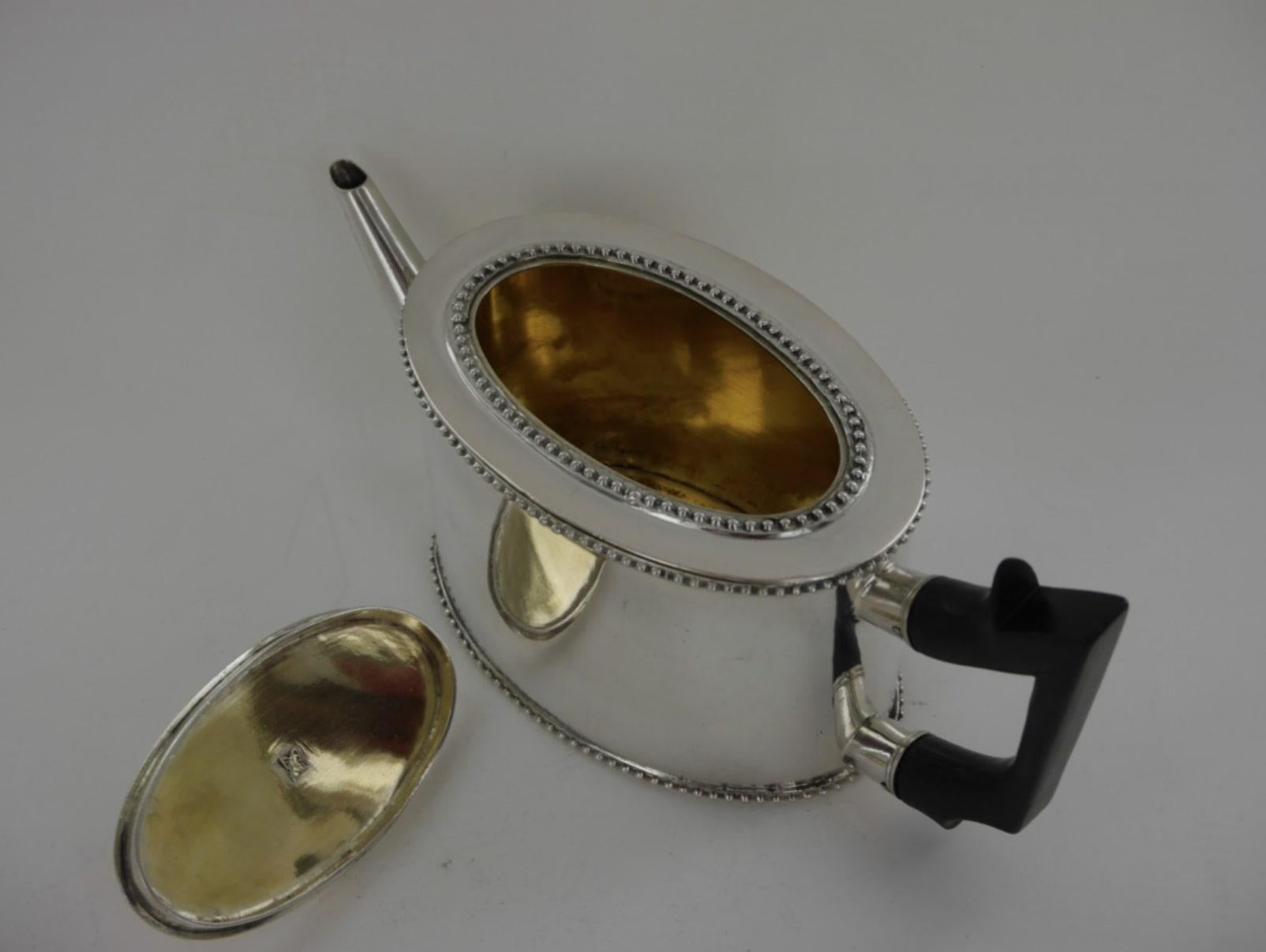 A sterling silver tea and coffee set, Russia, 1788 For Sale 1