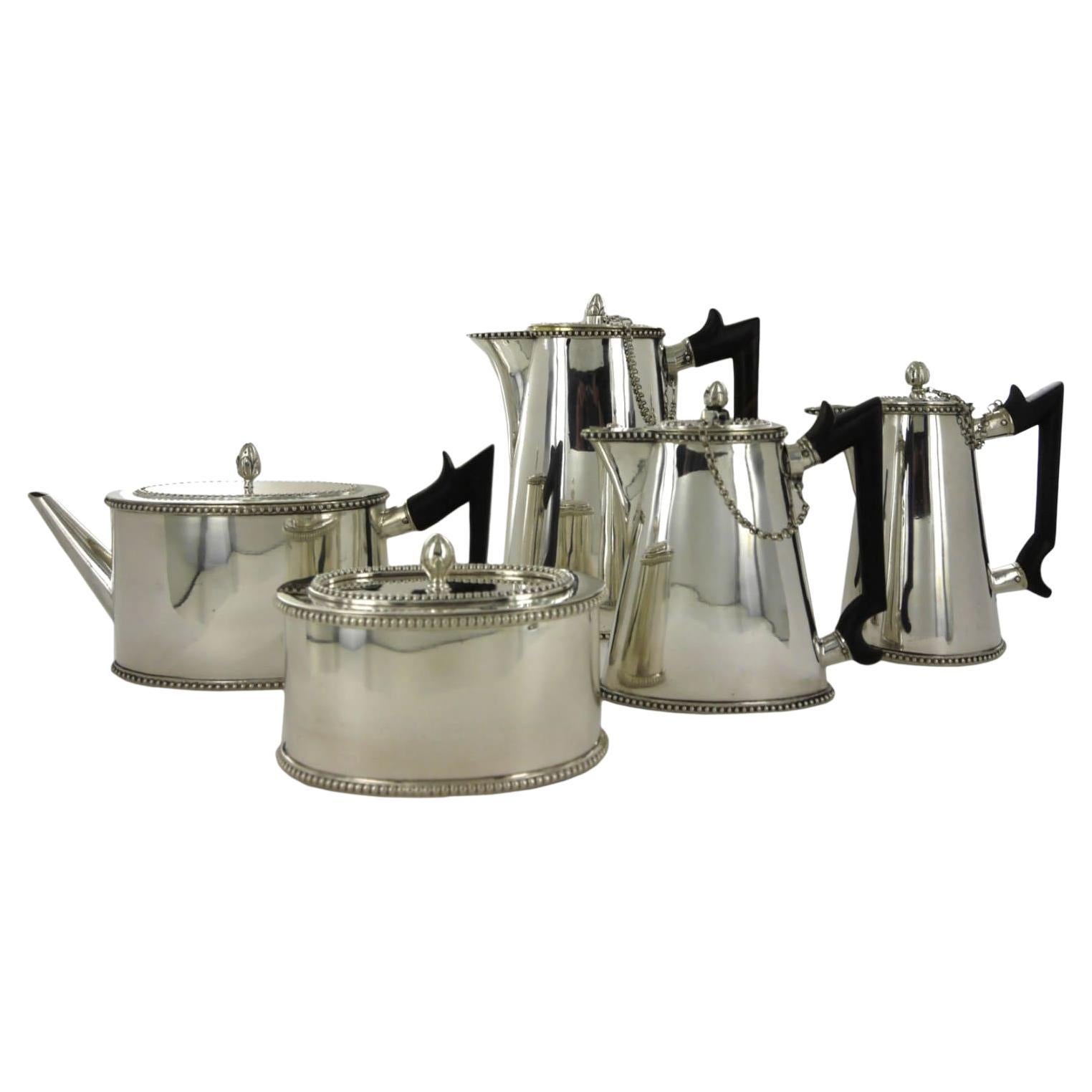 A sterling silver tea and coffee set, Russia, 1788 For Sale