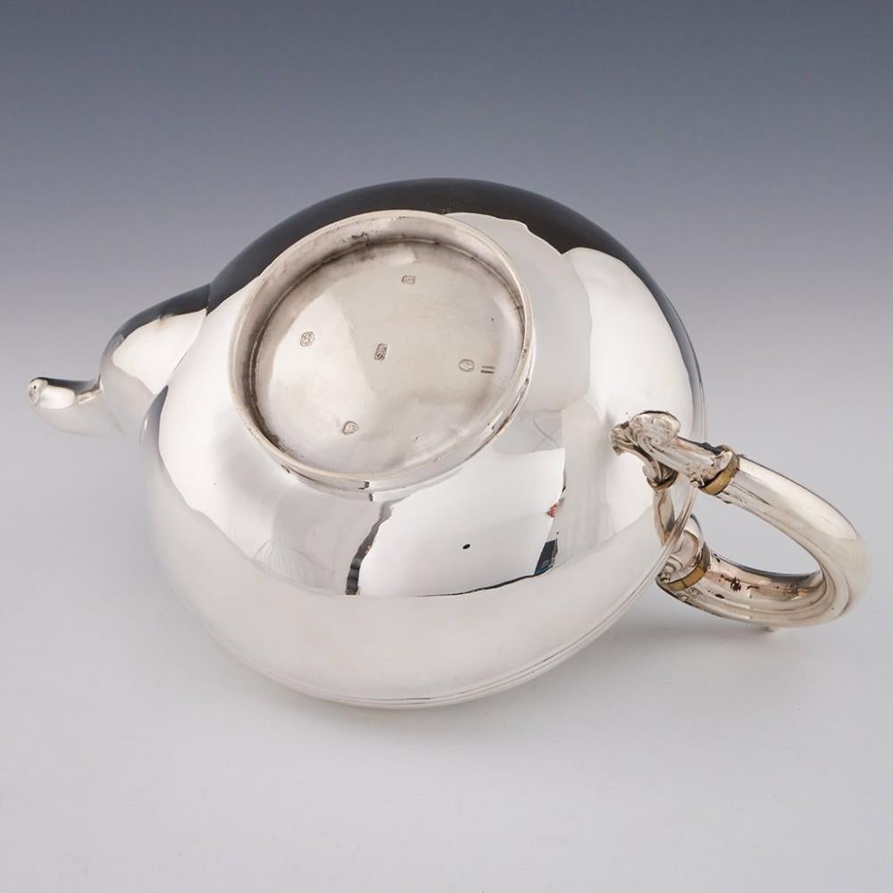 19th Century A Sterling Silver Tea Set London, 1856 For Sale