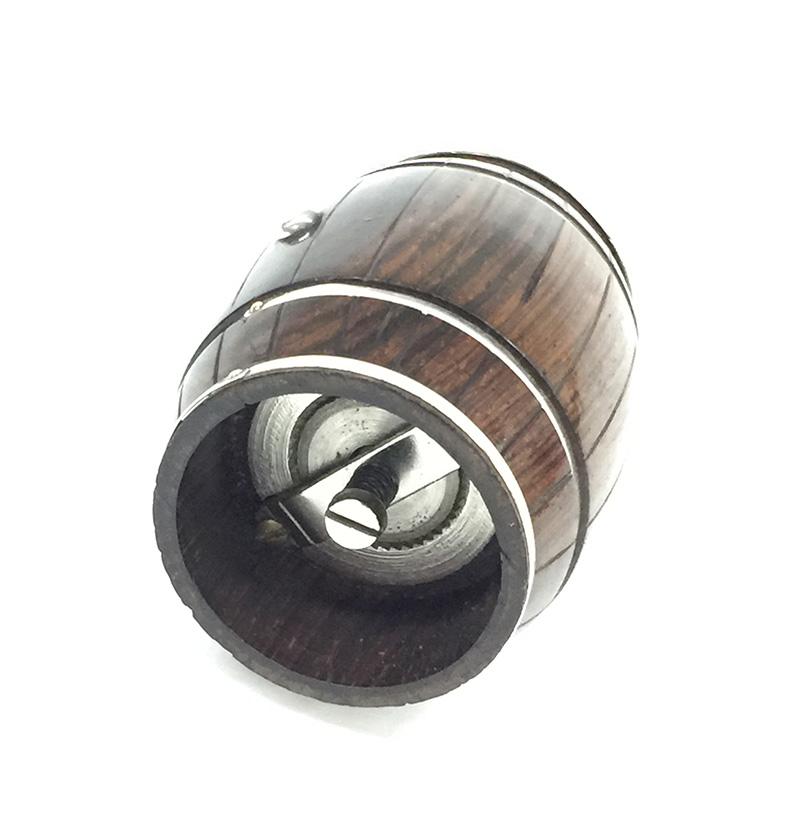 Sterling Silver with Rosewood Wooden Barrel Pepper Mill 1