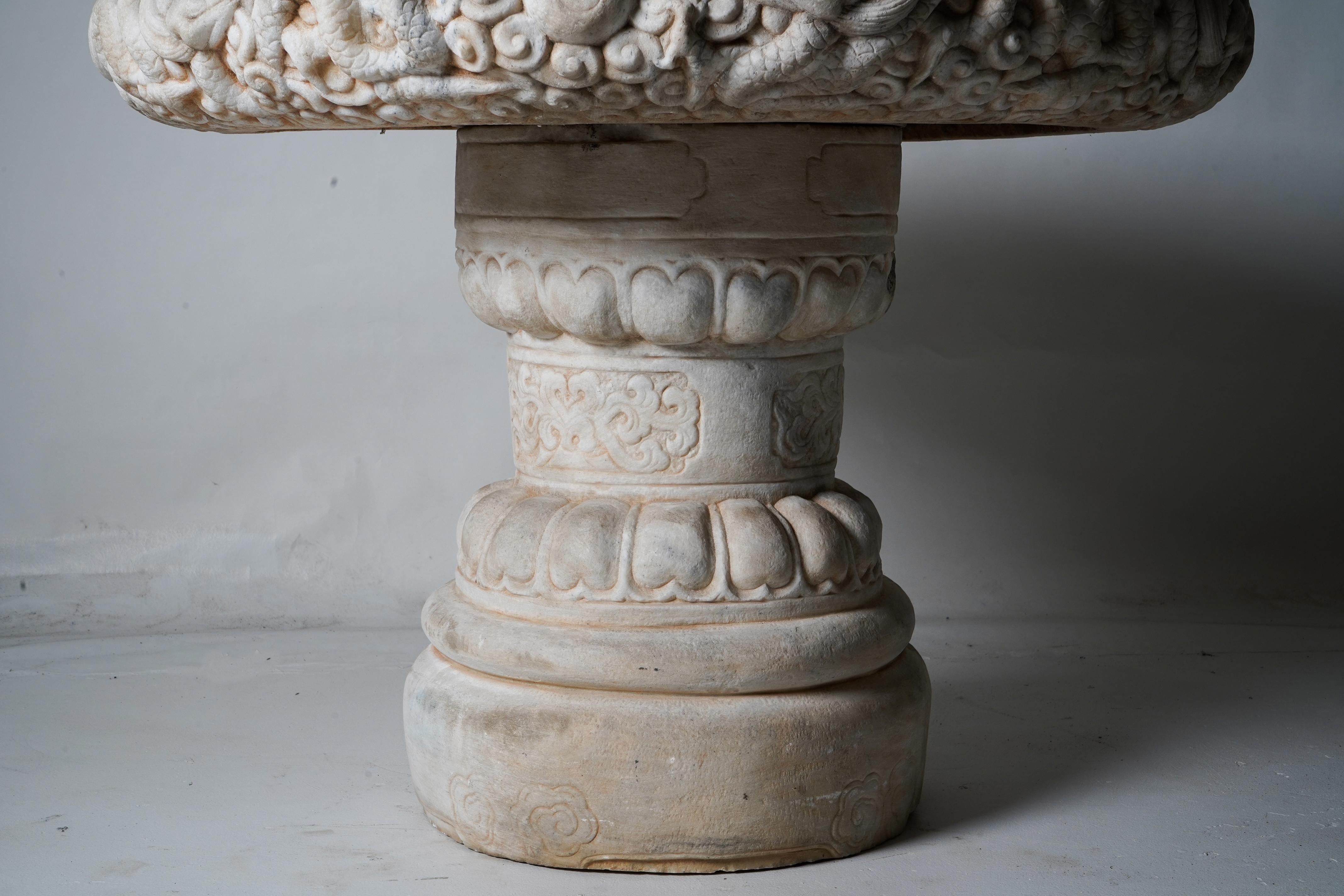 Contemporary Stone Garden Table