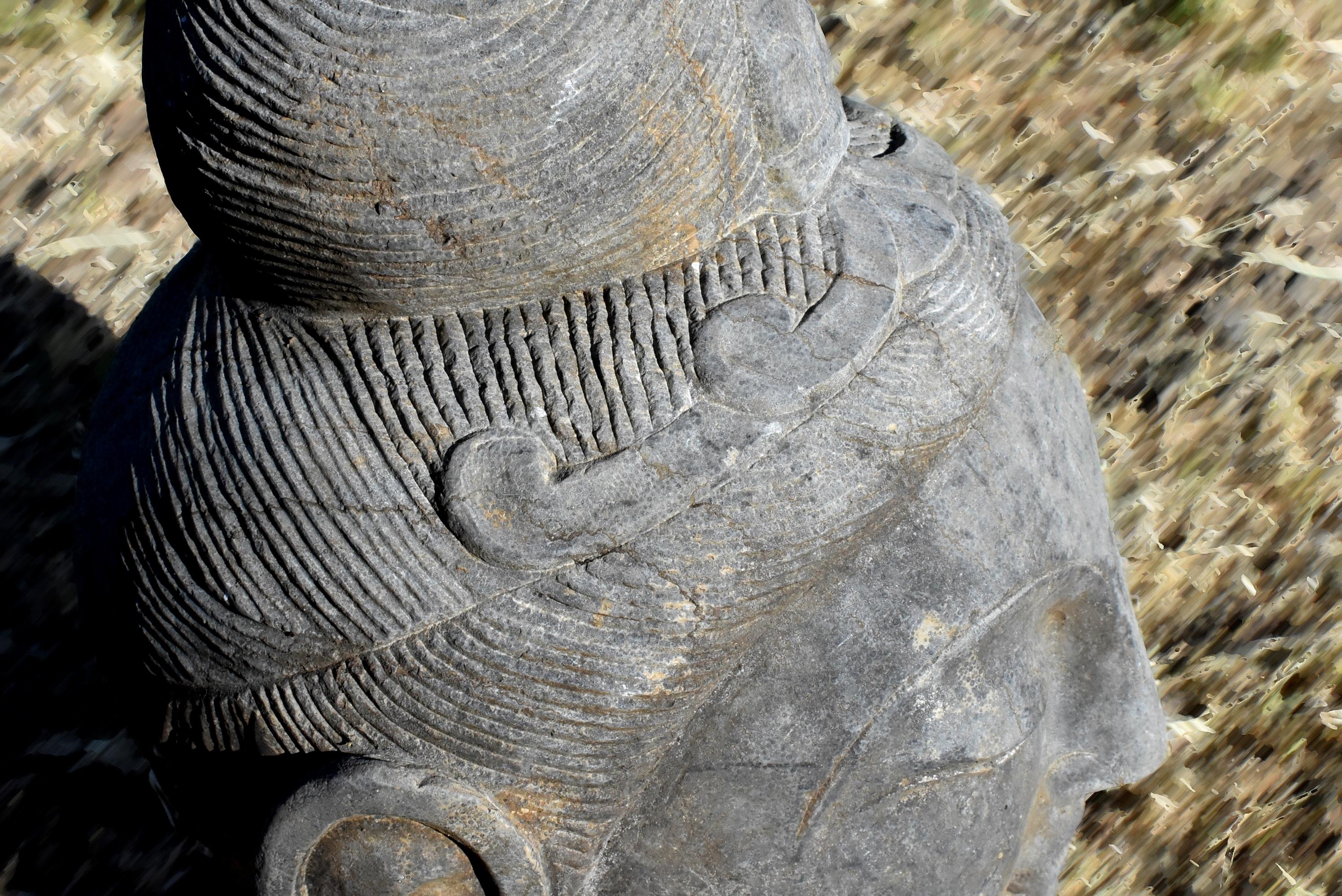 Stone Buddha Head Tang Style 9