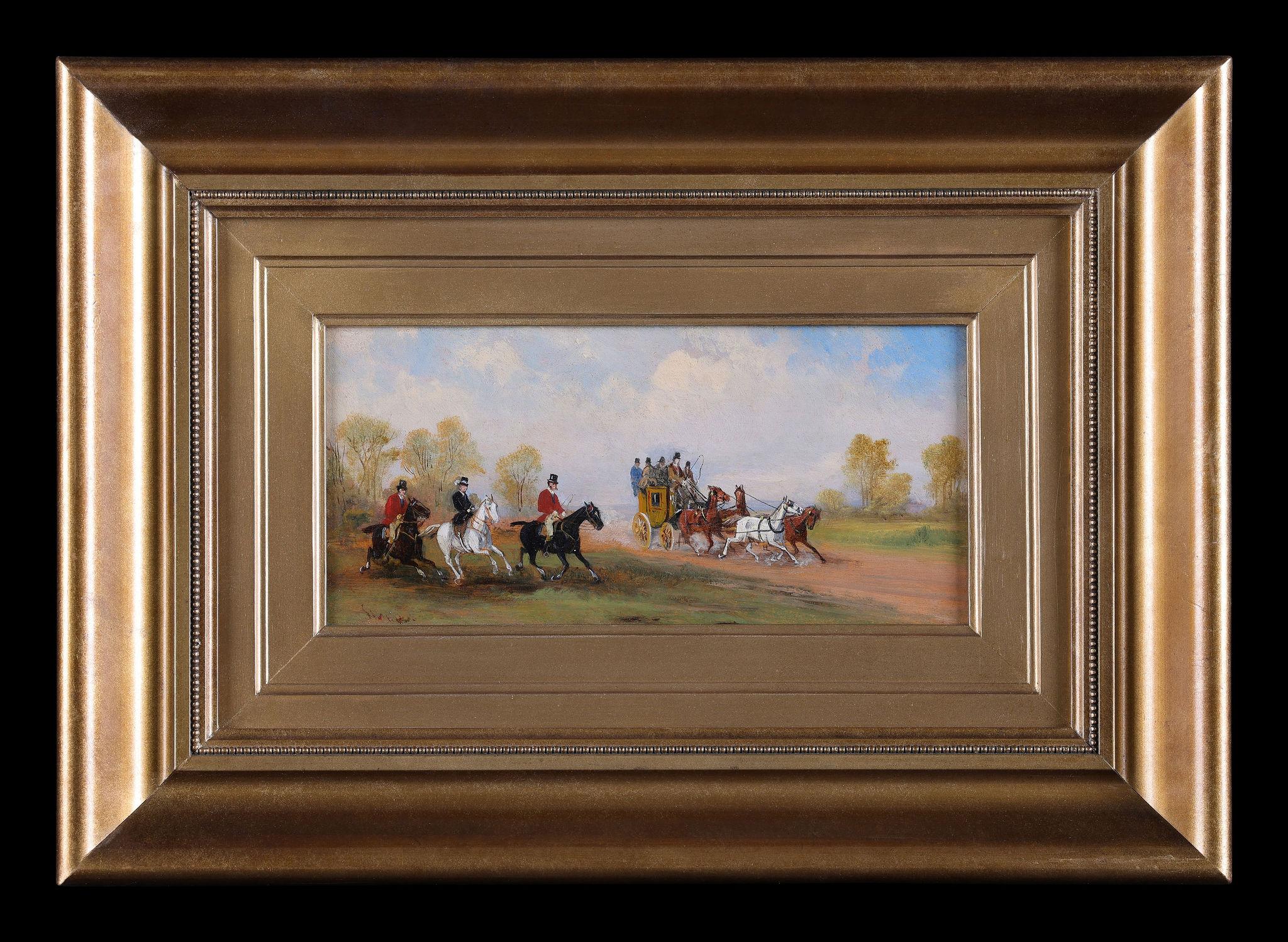 « The Carriage » et « The Chase » - Painting de A. Stone