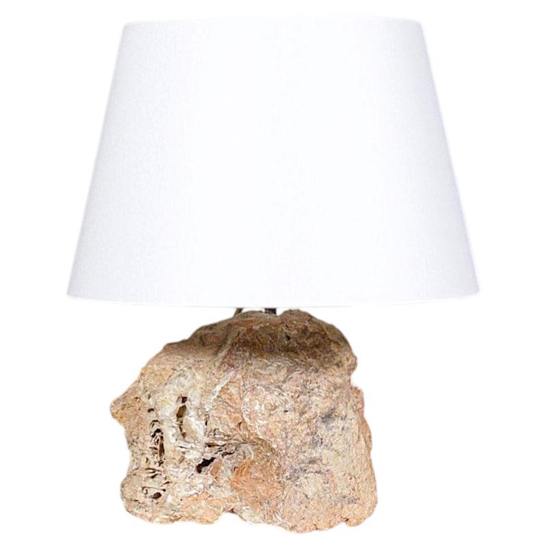 A Stone & Quartz Lamp " In the Manner of " Jean Michel Frank France 1950's For Sale