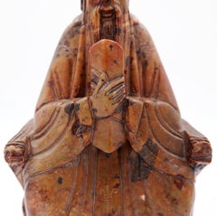 A stone seal carved with a seated official China, 20th