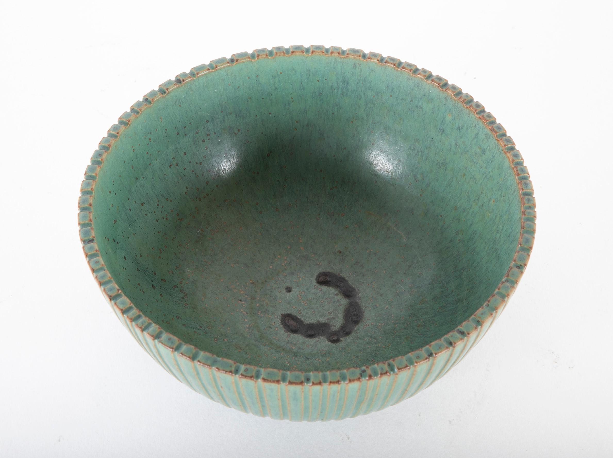 Mid-Century Modern Stoneware Bowl by Arne Bang