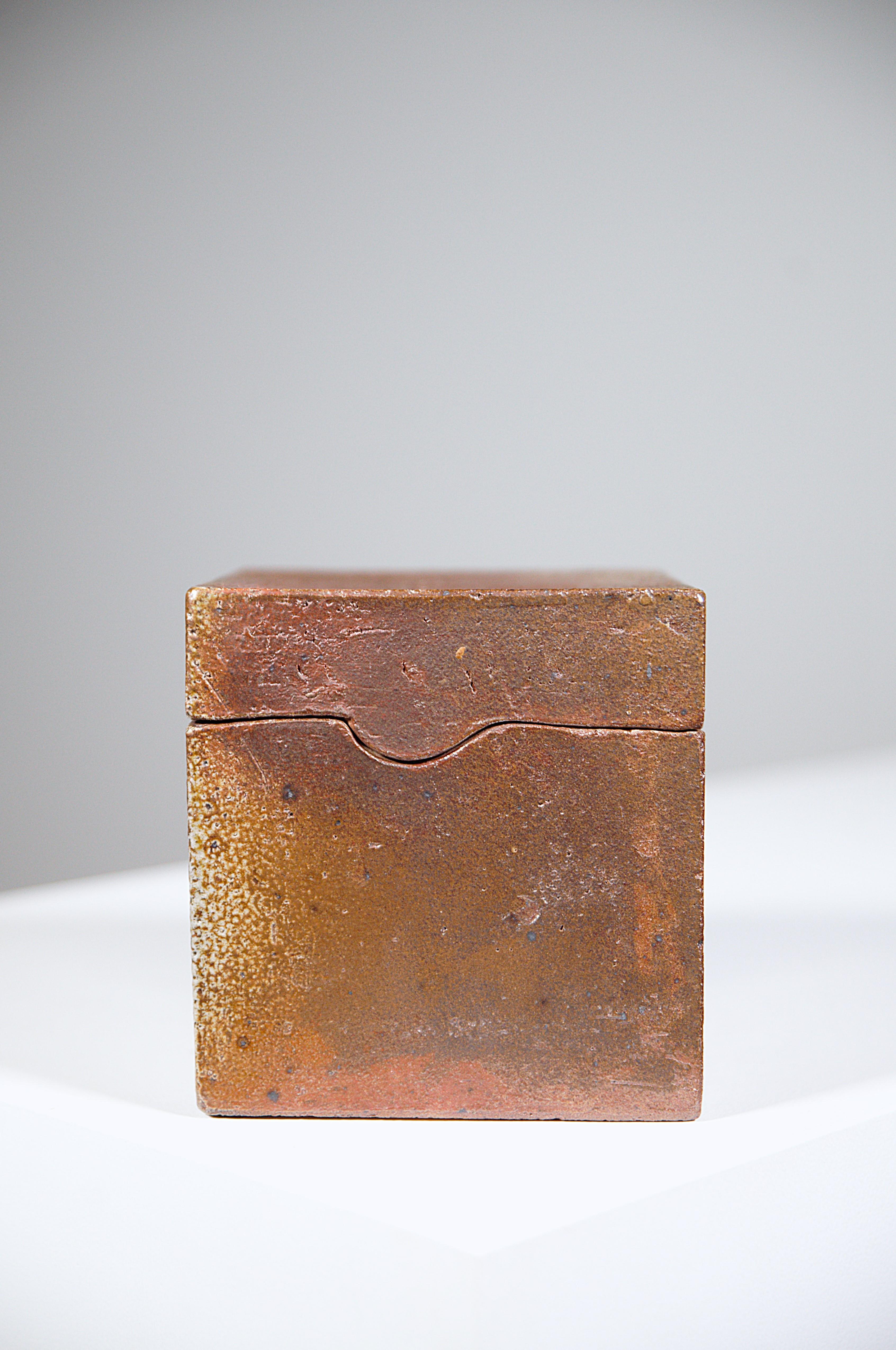 A Stoneware Box by Barbara Delfosse La Borne France 1970's For Sale 4