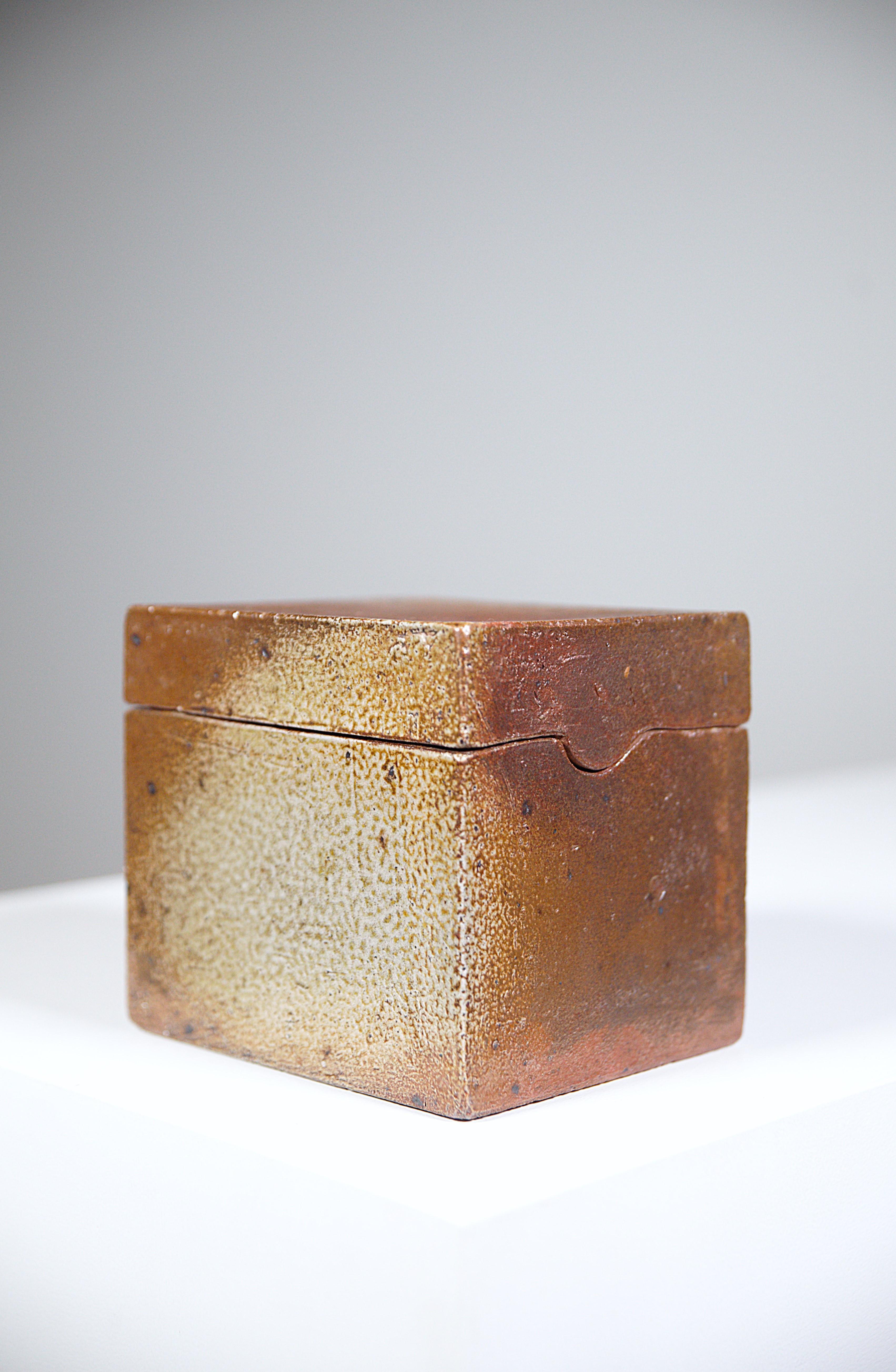 A Stoneware Box by Barbara Delfosse La Borne France 1970's For Sale 5