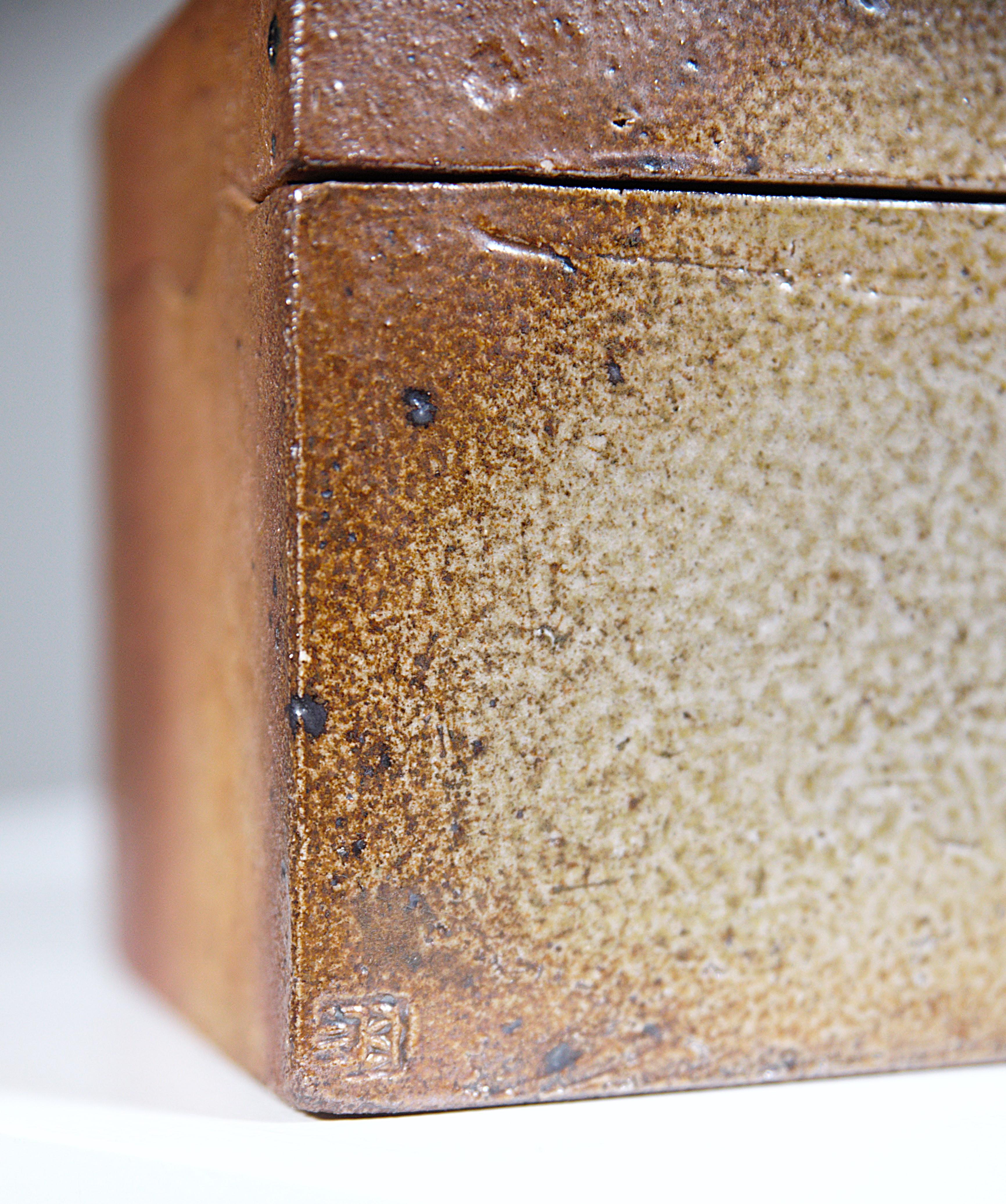 A Stoneware Box by Barbara Delfosse La Borne France 1970's For Sale 9