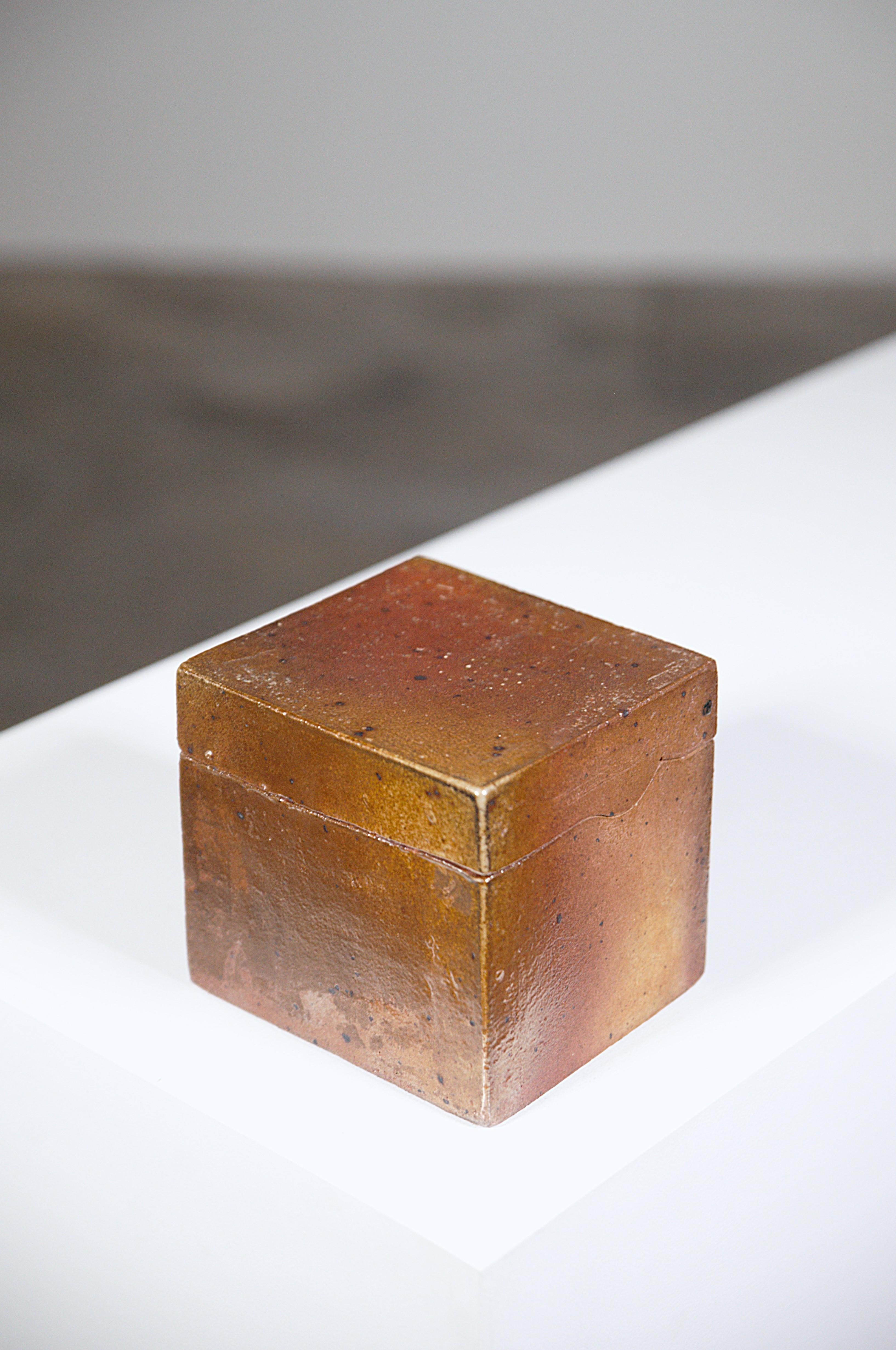 A Stoneware Box by Barbara Delfosse La Borne France 1970's For Sale 1
