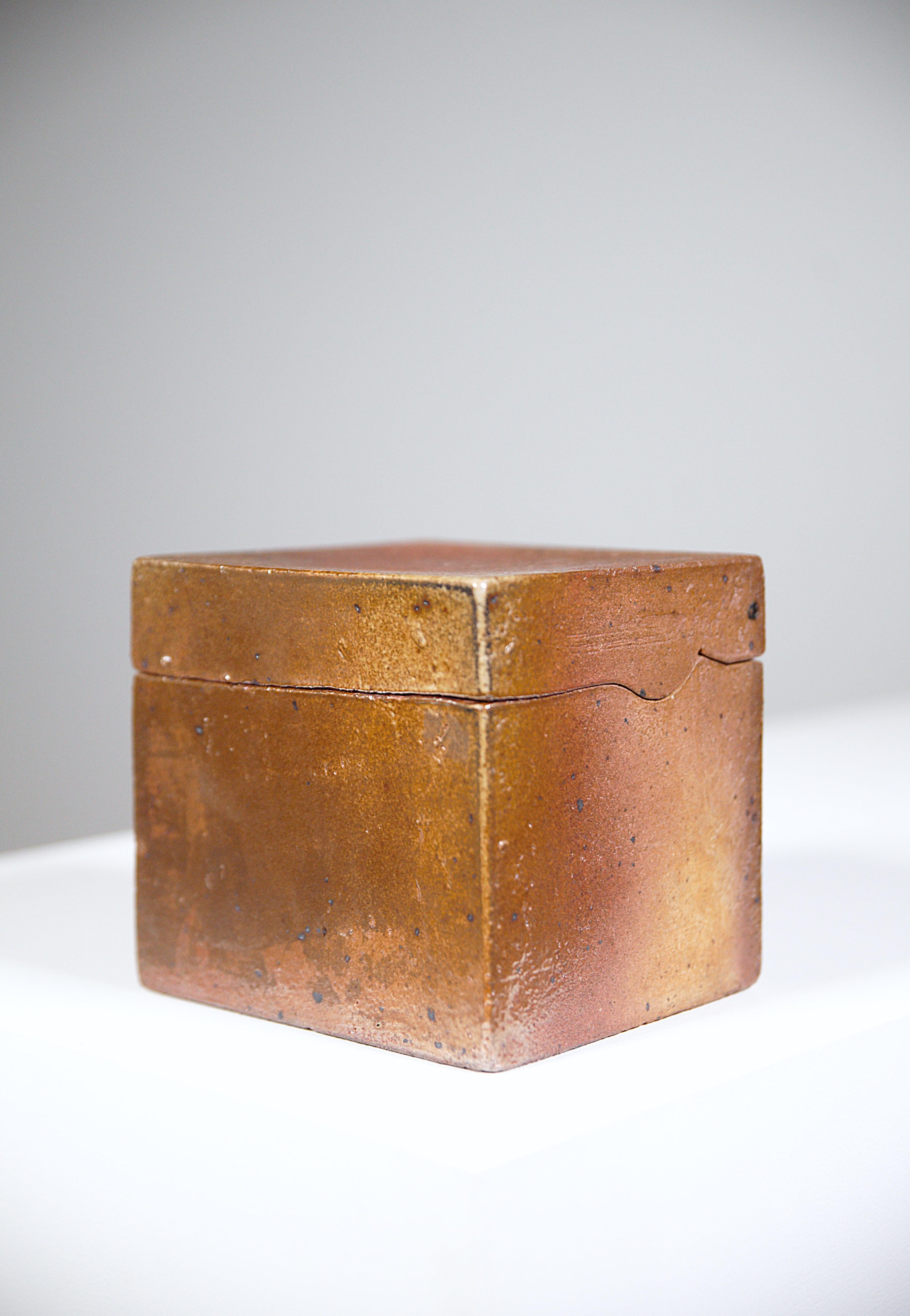 A Stoneware Box by Barbara Delfosse La Borne France 1970's For Sale 2