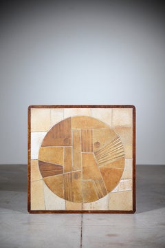 A Stoneware Coffee Table by Raymonde Leduc Vallauris France 1970's