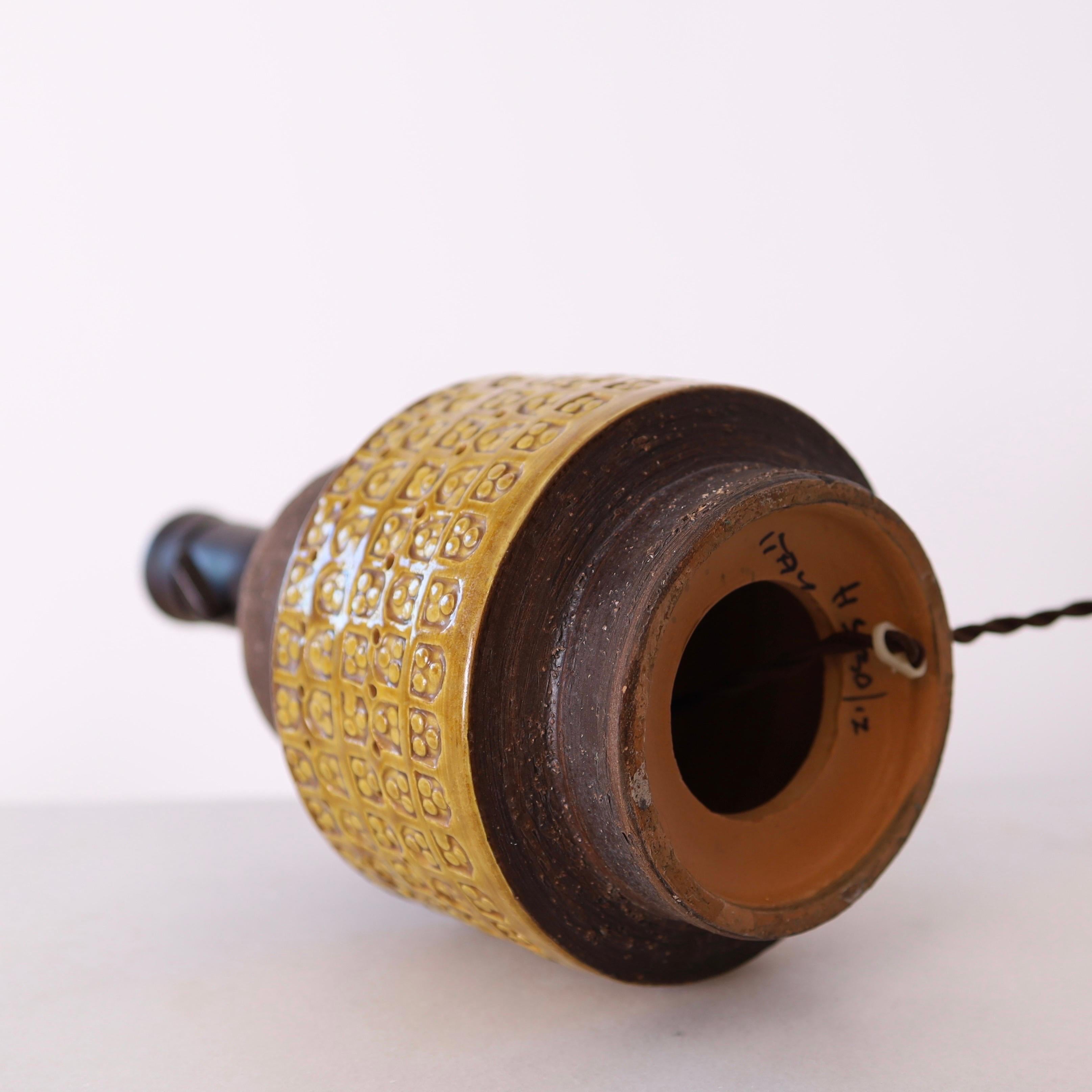Mid-20th Century A stoneware desk lamp by Svend Aage Holm Sorensen, 1950s, Denmark For Sale