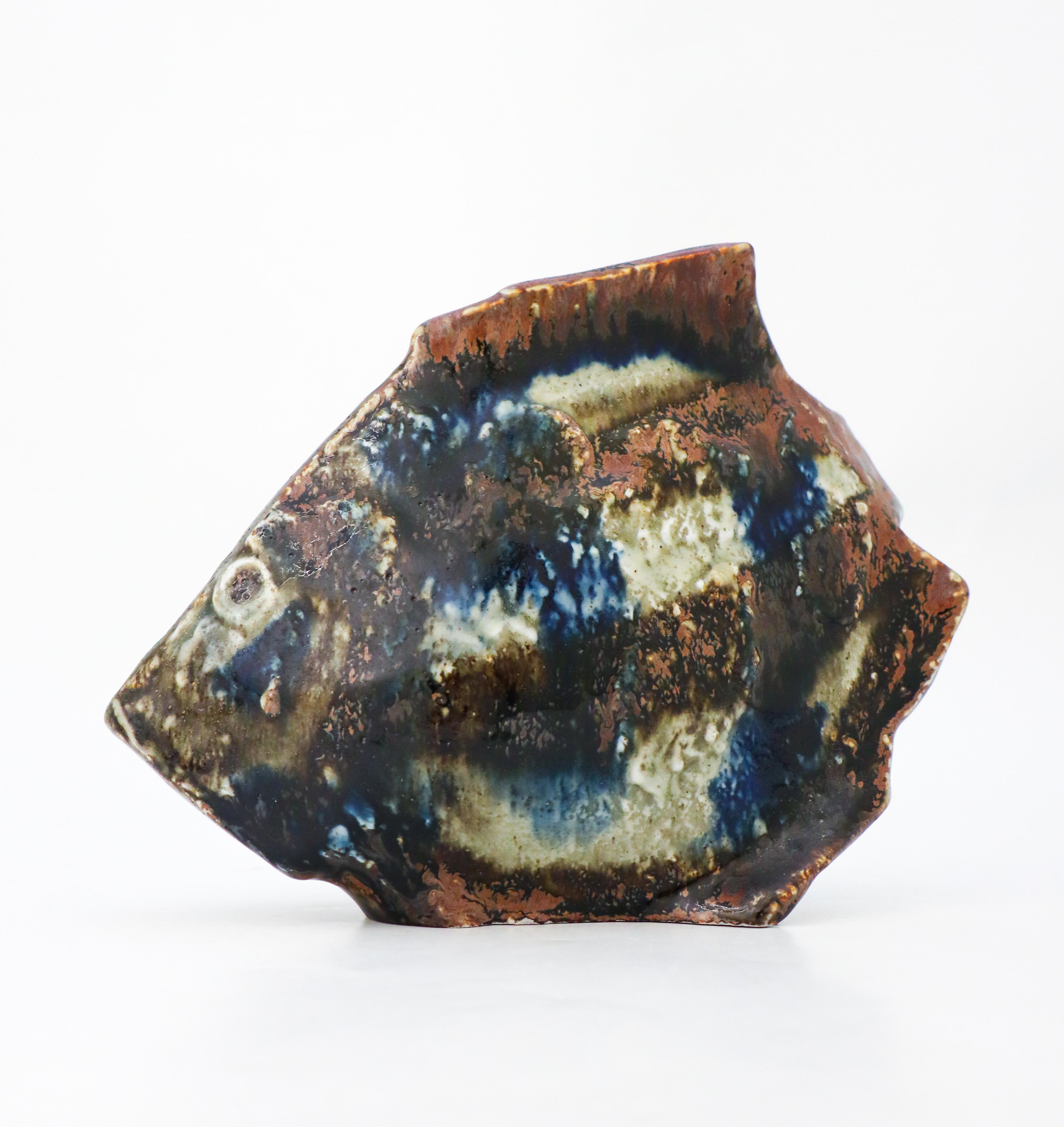 Swedish A Stoneware Fish sculpture - Carl-Harry Stålhane Rörstrand - Midcentury Vintage