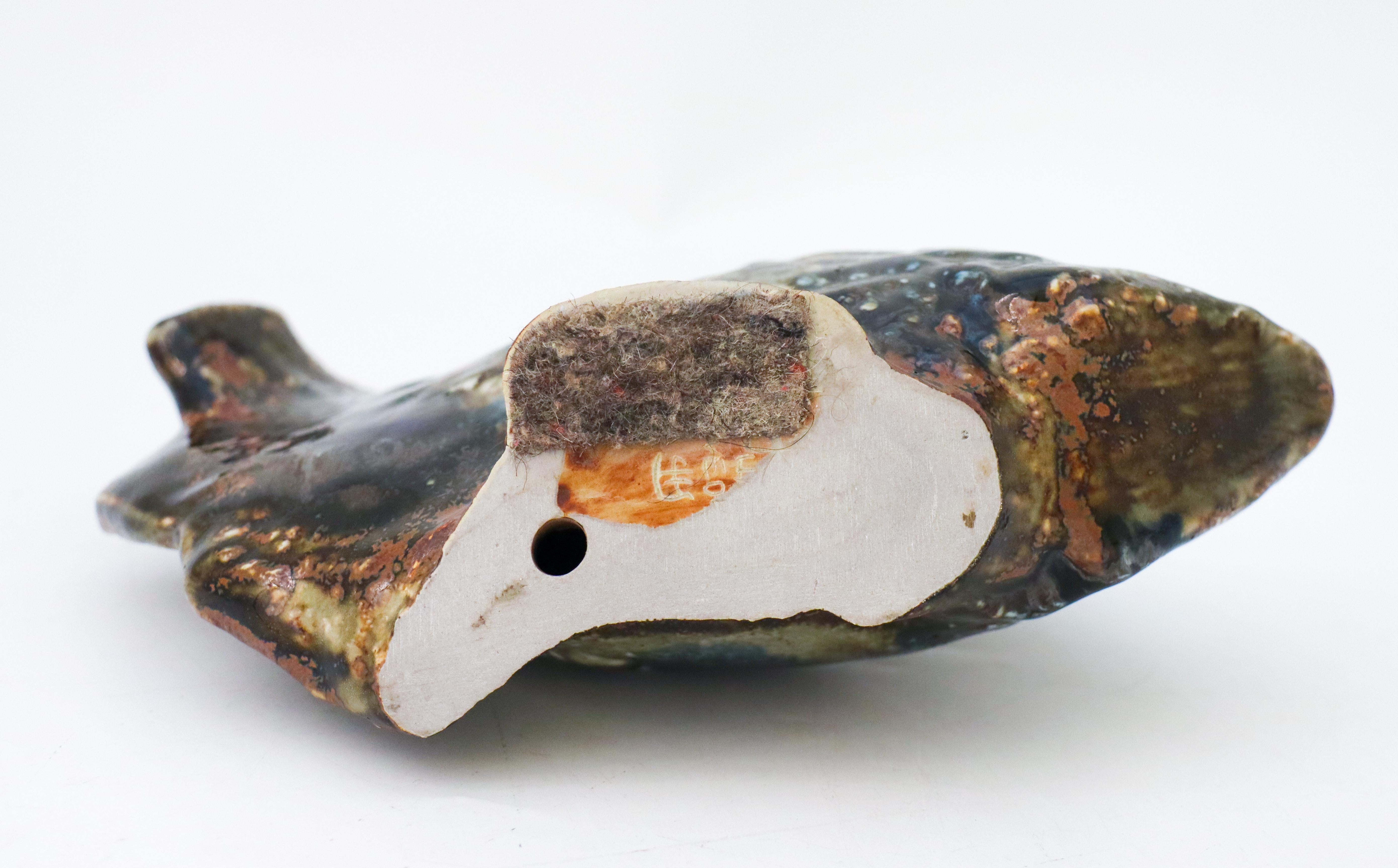 A Stoneware Fish sculpture - Carl-Harry Stålhane Rörstrand - Midcentury Vintage In Good Condition In Stockholm, SE