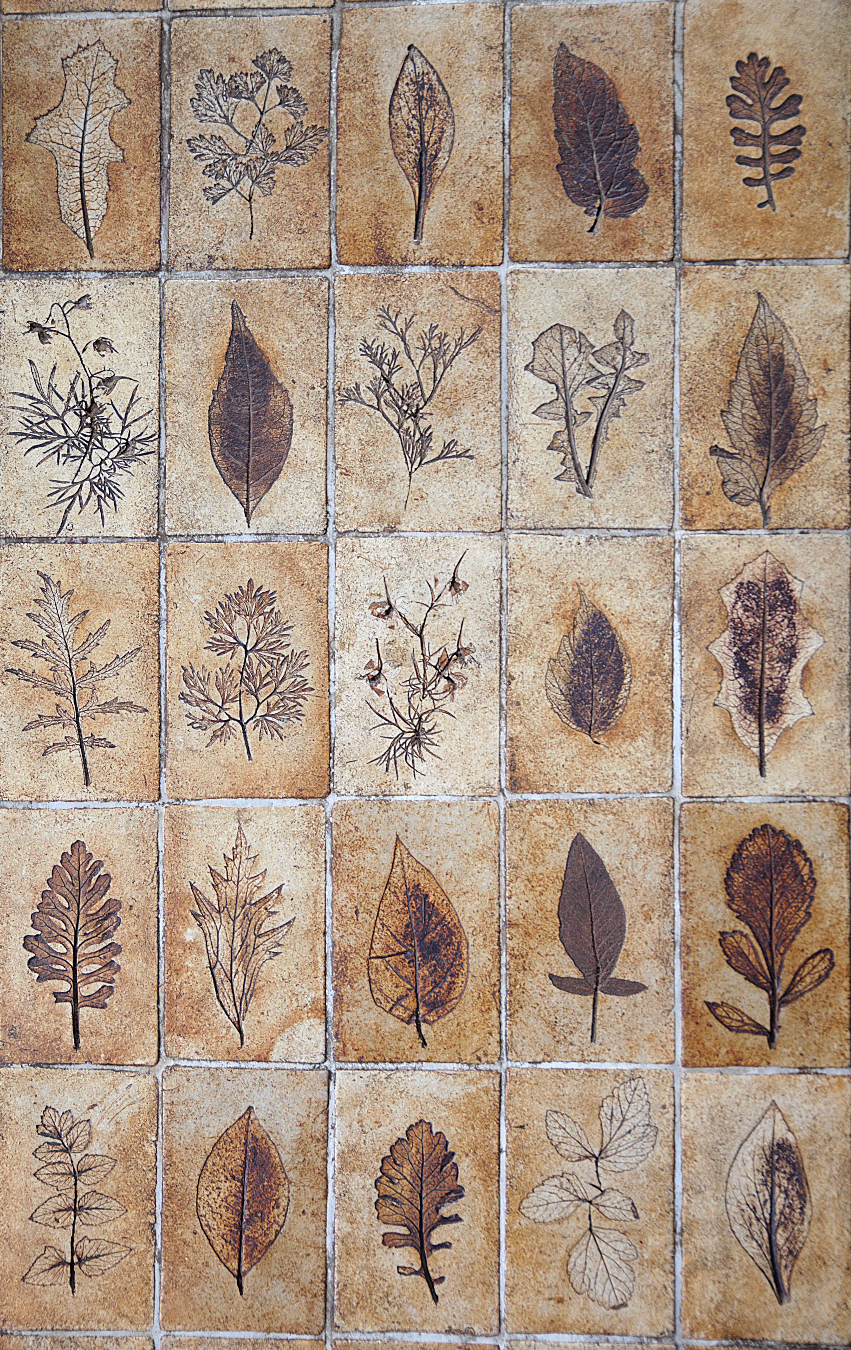 Couchtisch „Herbarium“ aus Steingut von Roger Capron Vallauris, 1970er Jahre im Angebot 1