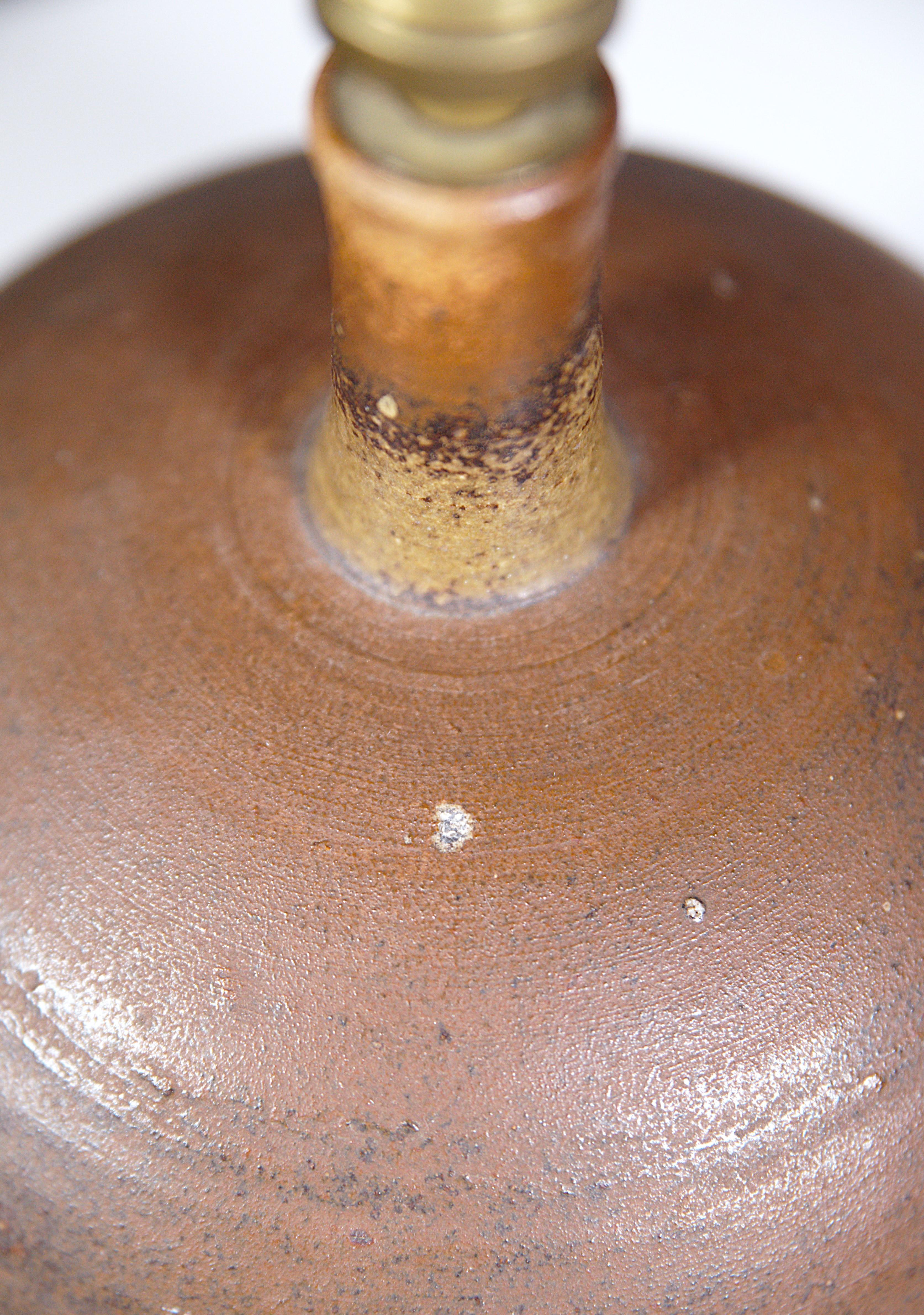 Late 20th Century A Stoneware Lamp by Pierre Digan La Borne France 1970's For Sale