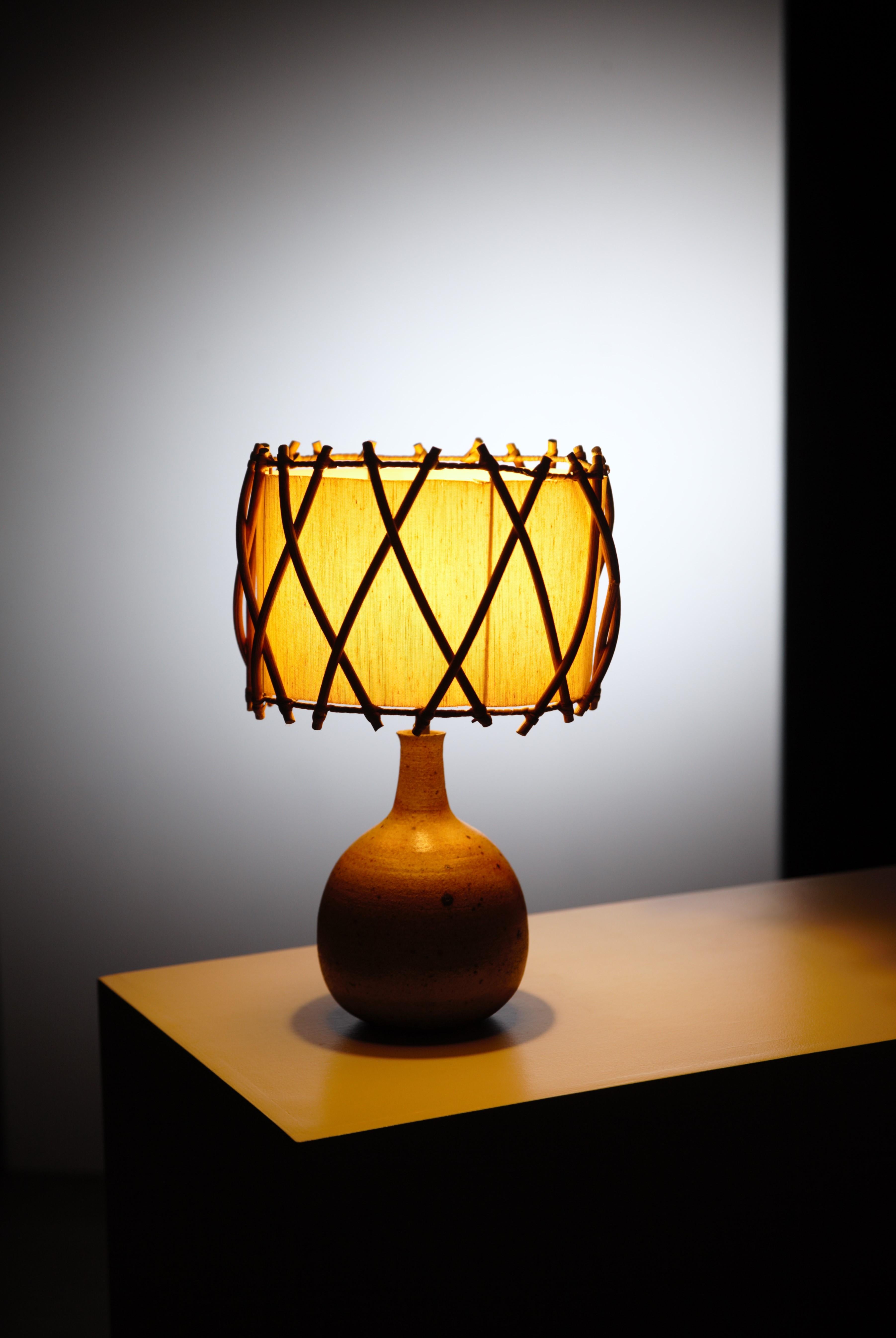 Steingutlampe von Yves Mohy La Borne, Frankreich, 1960er Jahre (Keramik) im Angebot
