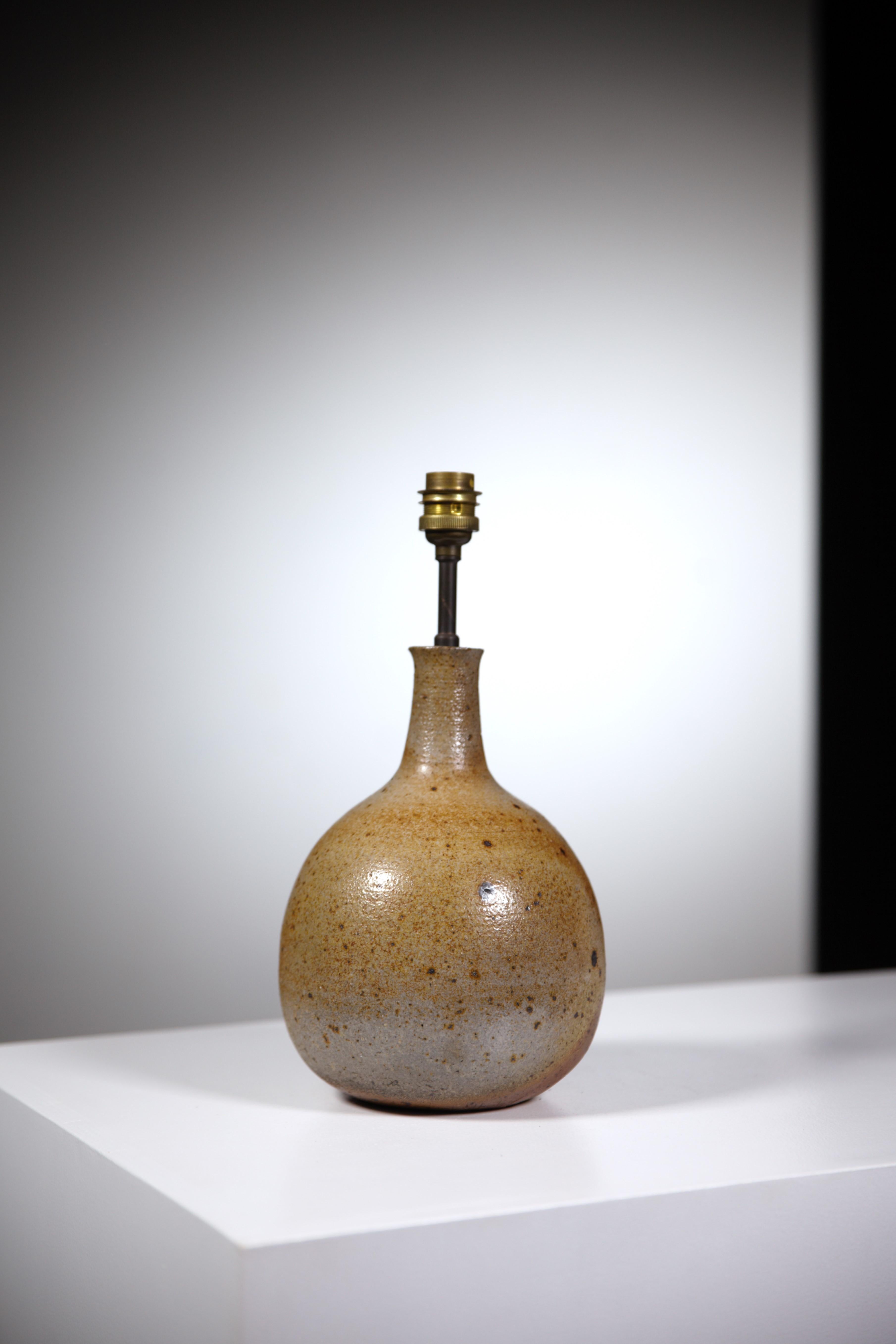 A Stoneware Lamp by Yves Mohy La Borne France 1960s For Sale 2