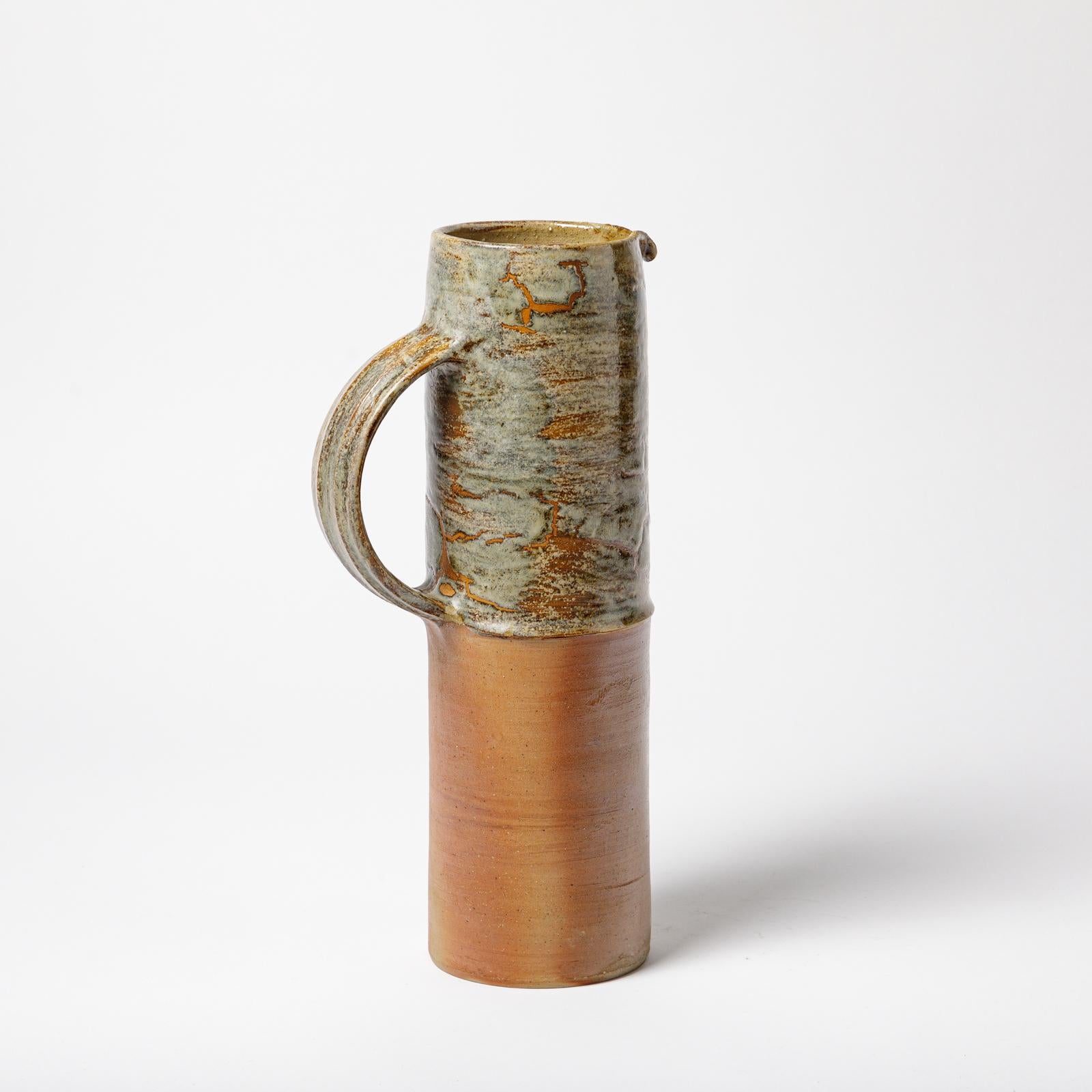 Stoneware Pitcher by Robert Heraud to La Borne, circa 1980-1990 In Excellent Condition For Sale In Saint-Ouen, FR