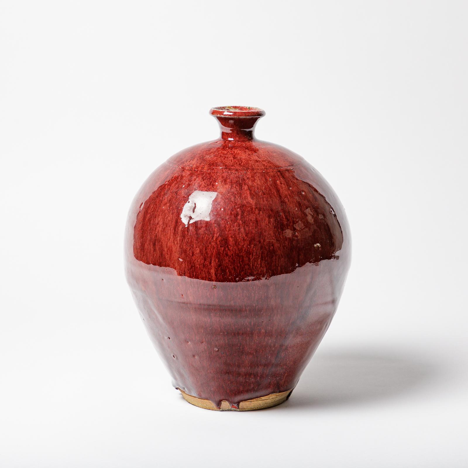 Beaux Arts Stoneware Vase by John Bailey to La Borne, circa 1997 For Sale