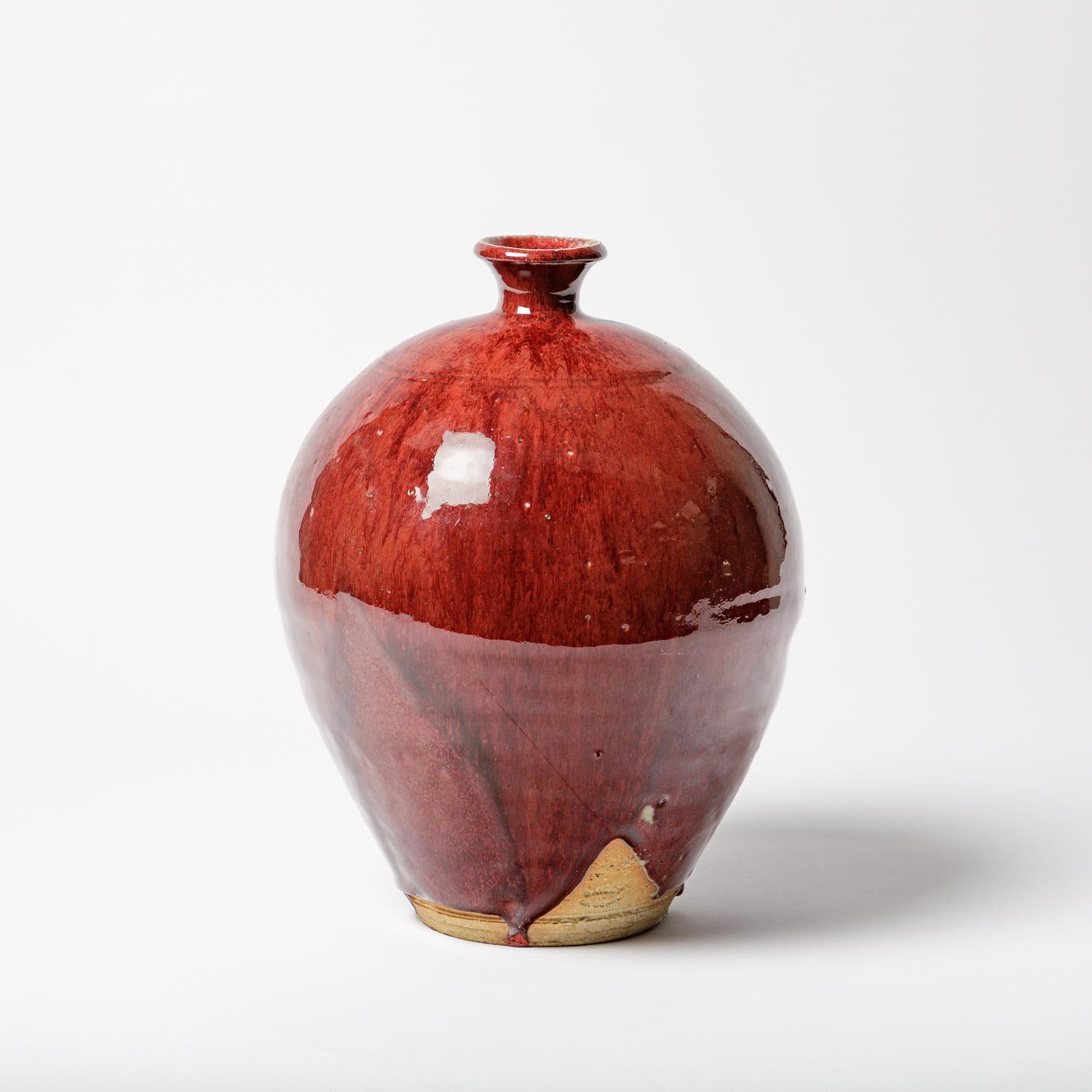 French Stoneware Vase by John Bailey to La Borne, circa 1997 For Sale