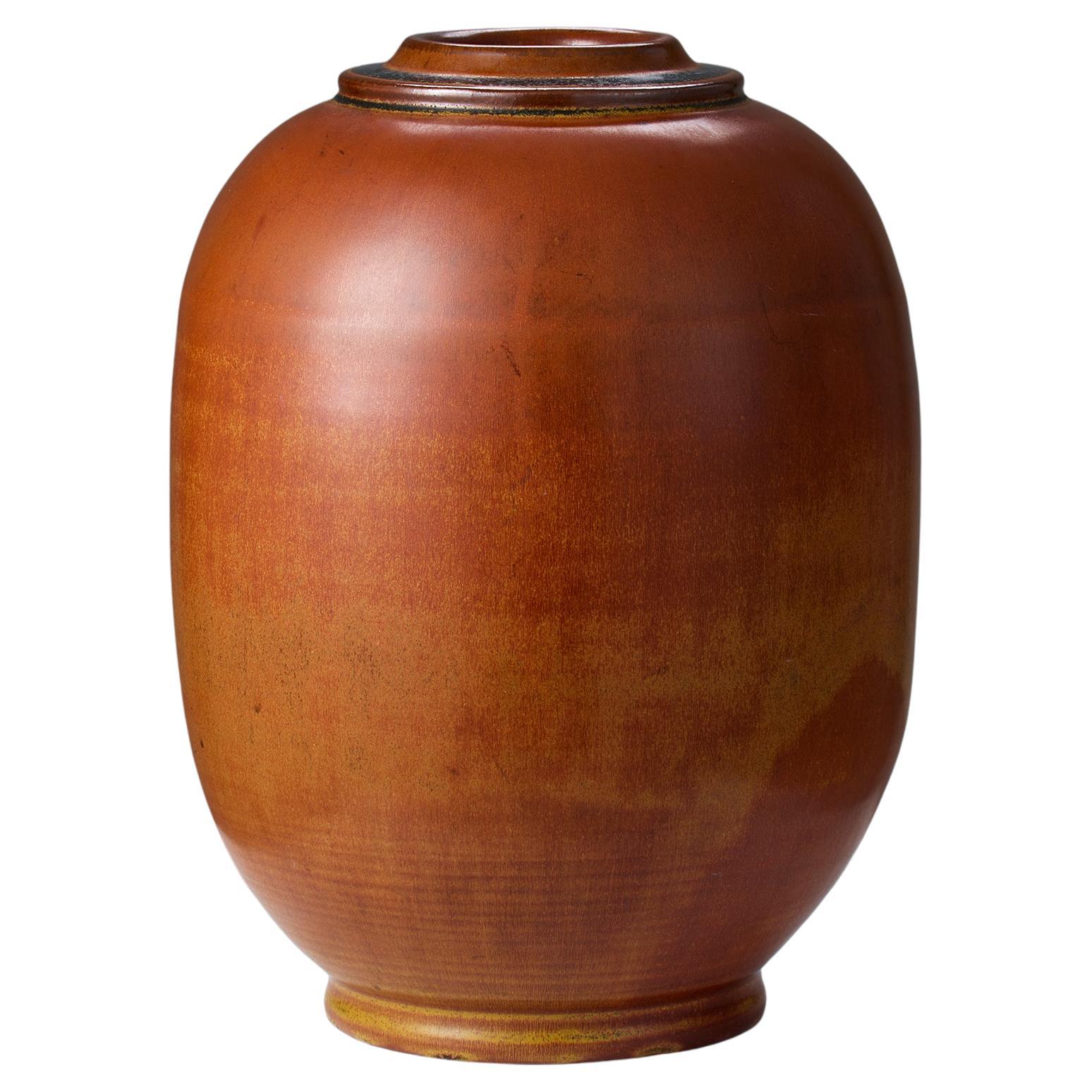 A stoneware vase Designed by Erich Triller and Ingrid Triller for Tobo For Sale